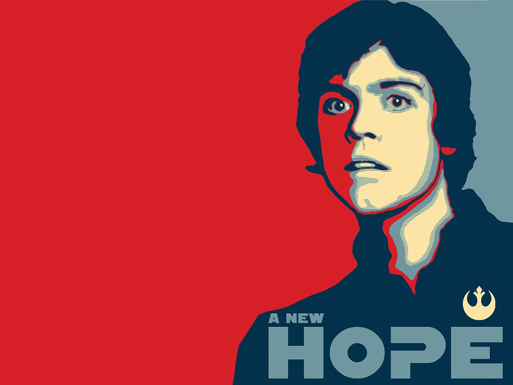 Star Wars Hope Posters Luke Skywalker Star Wars Episode IV A New Hope Jedi Digital Art 1024x768
