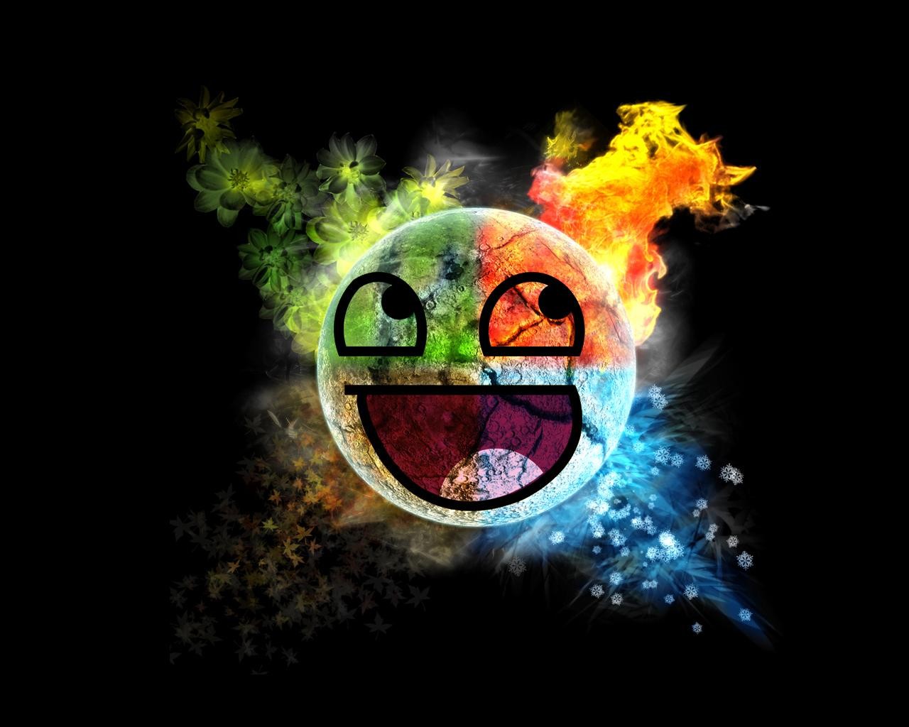 Awesome Face Colorful Digital Art 1280x1024