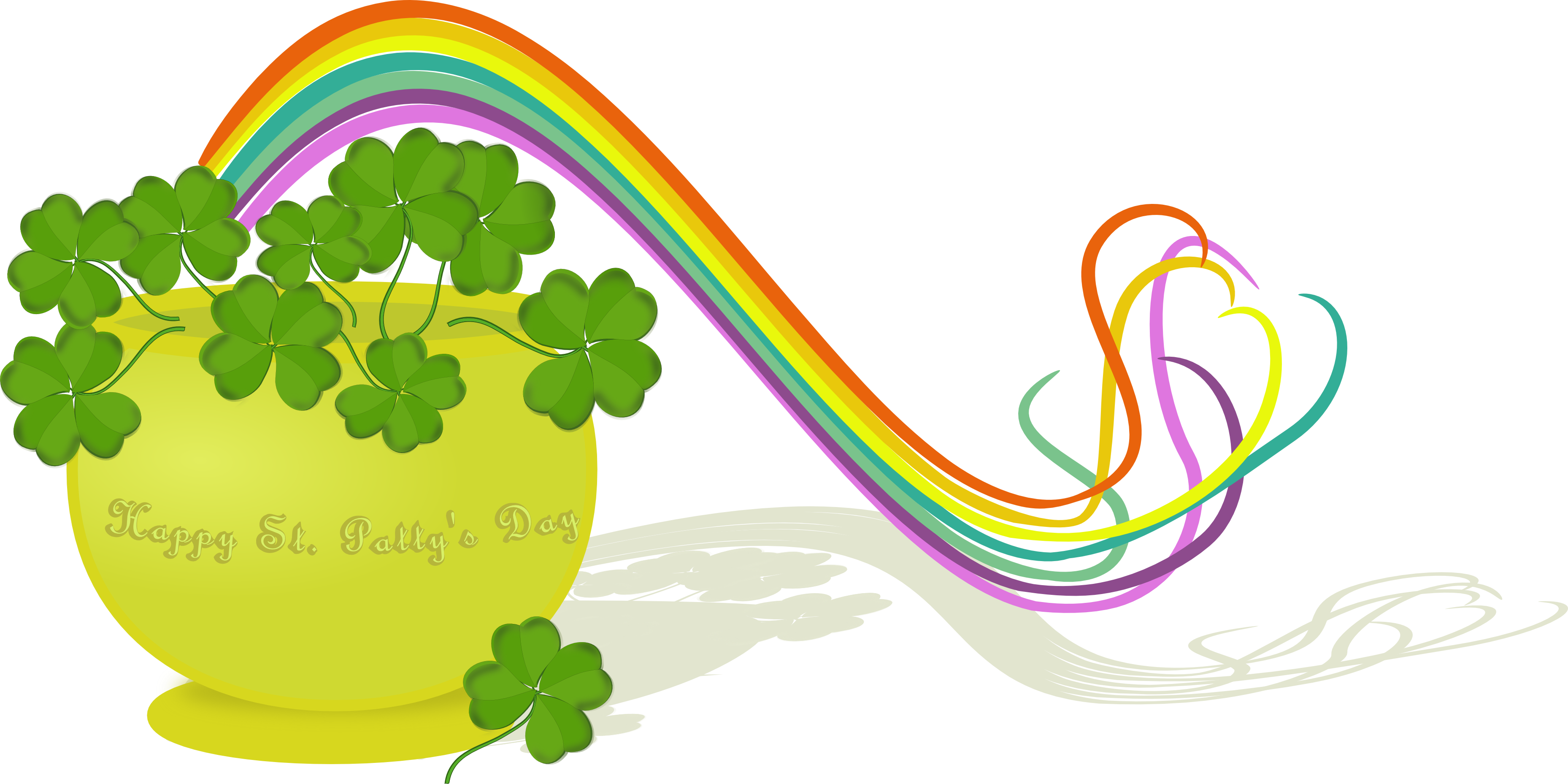 St Patricks Day Clover Rainbow 3716x1857