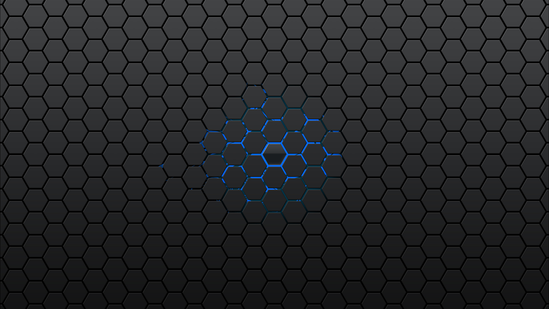 Honeycombs Abstract Minimalism Simple Background Hexagon Artwork Blue Texture Textured 1920x1080