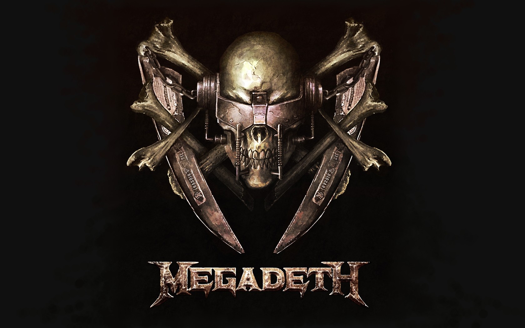 Skull Megadeth Music Metal Band Band Big 4 Vic Rattlehead Band Logo Band Mascot 1680x1050