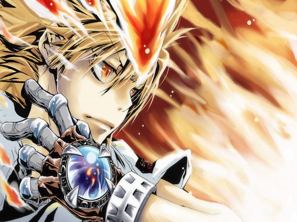 Katekyo Hitman Reborn Sawada Tsunayoshi Fire Gloves Anime Boys 1024x768