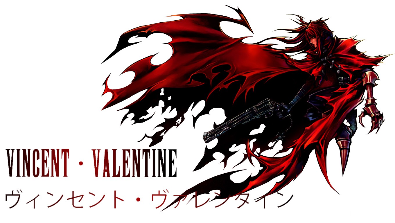 Vincent Valentine Final Fantasy Vii Video Game Art Gun White Background 1360x768