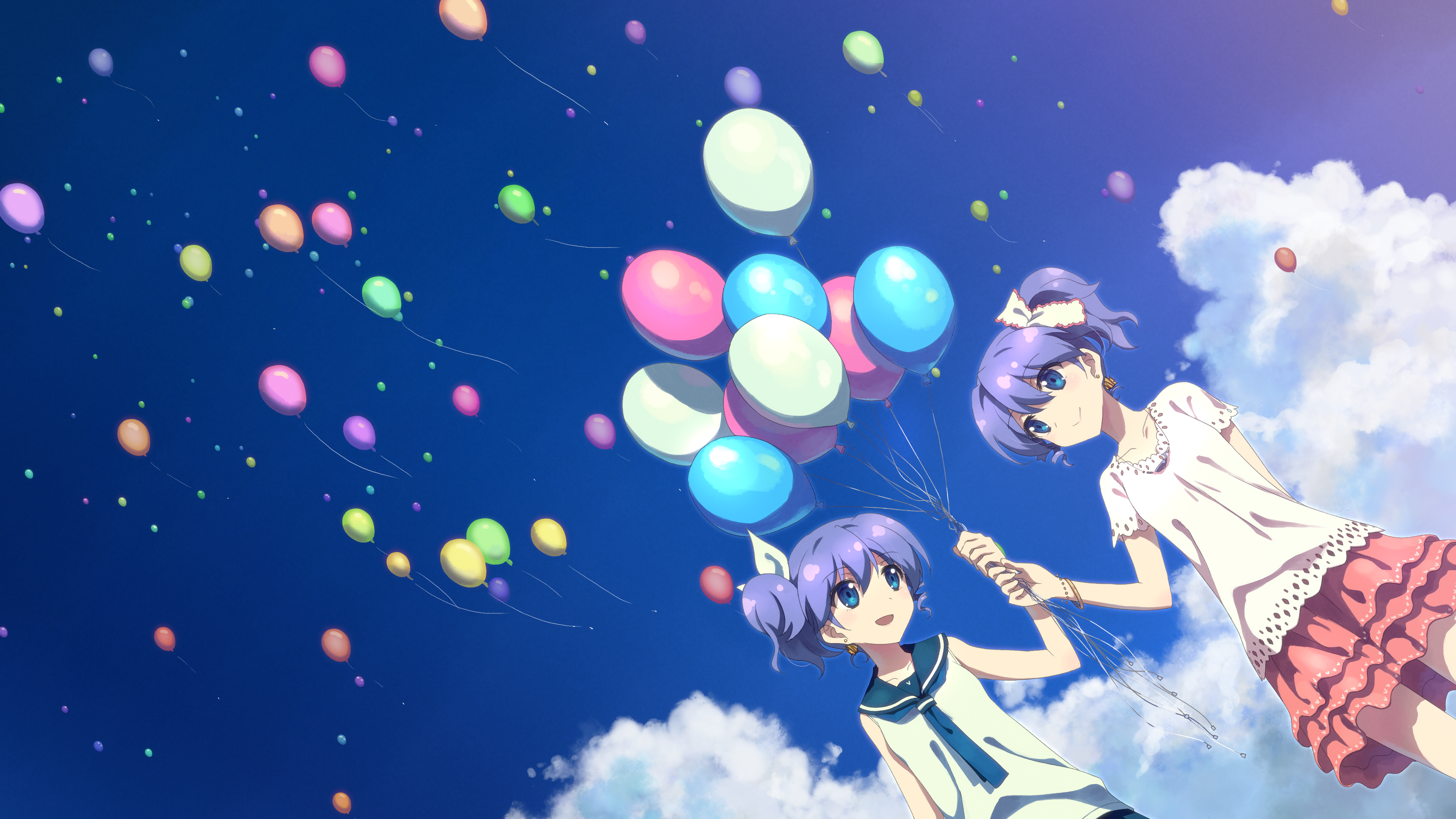 Anime Girls Balloon DJ Max 3840x2160