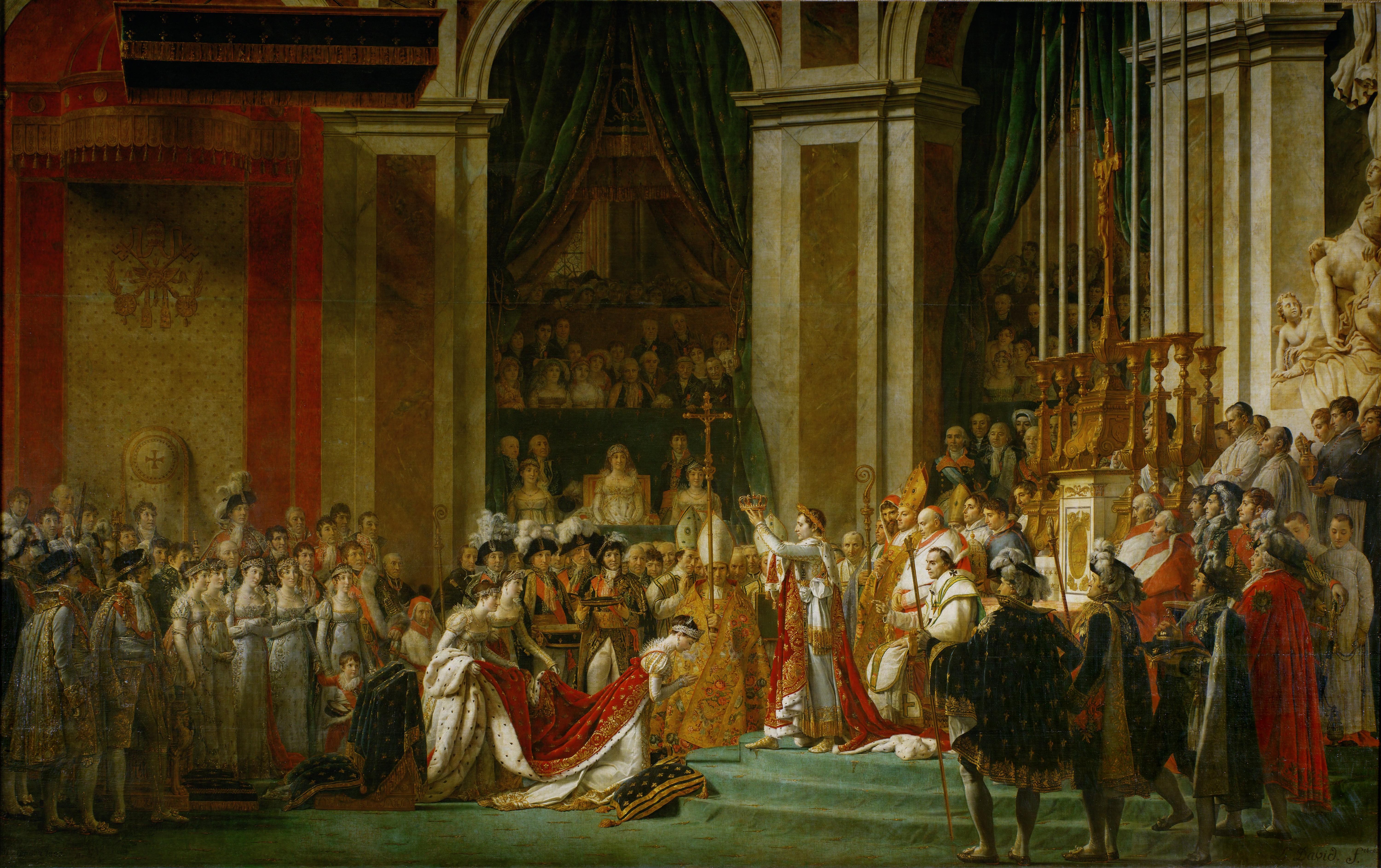 Jacques Louis David Painting Royal Curtains Pillar Classic Art Napoleon Bonaparte 6000x3773