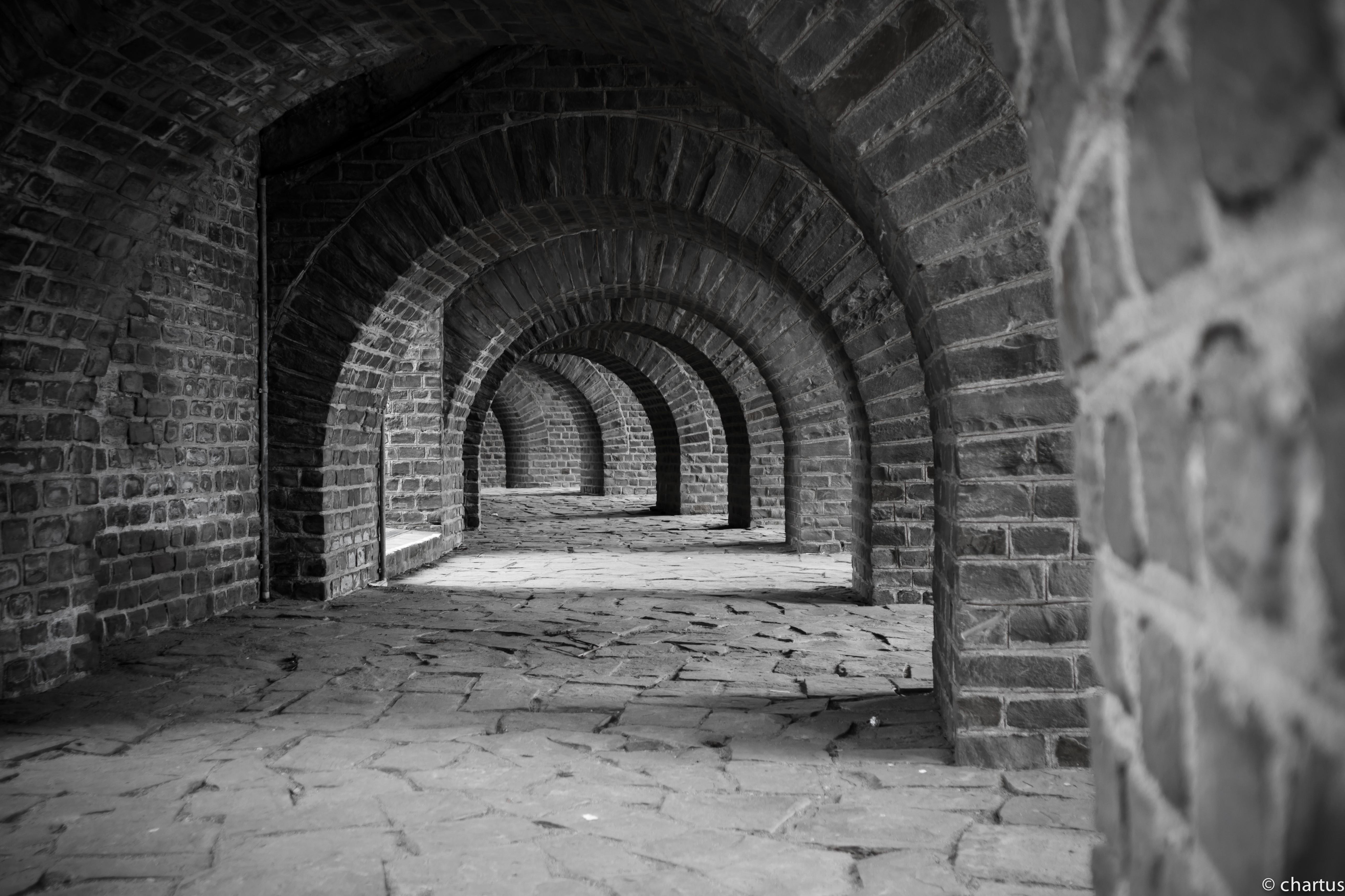 Monochrome Architecture Wall Arch Gates Stone Arch Gray 5137x3425