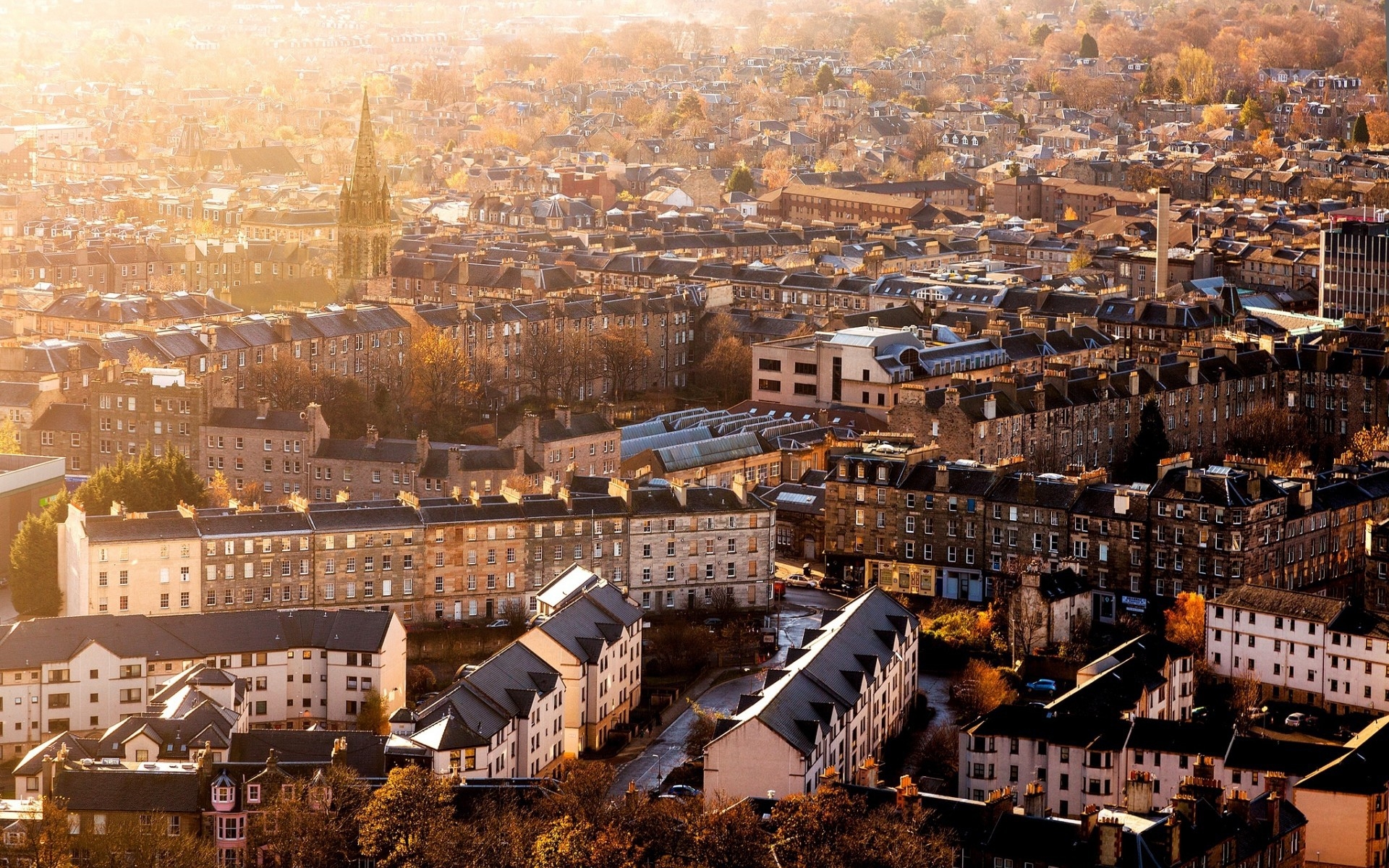 Cityscape Building Aerial City Scotland 1920x1200