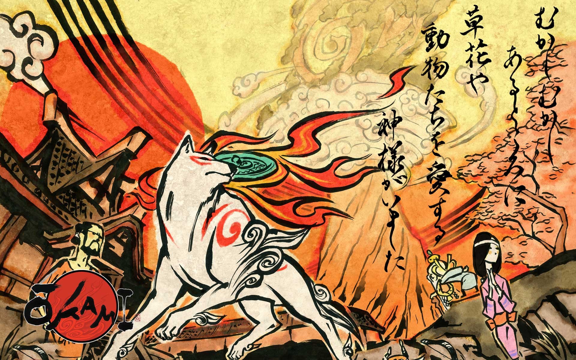 Okami Fantasy Art Video Games Anime 1920x1200
