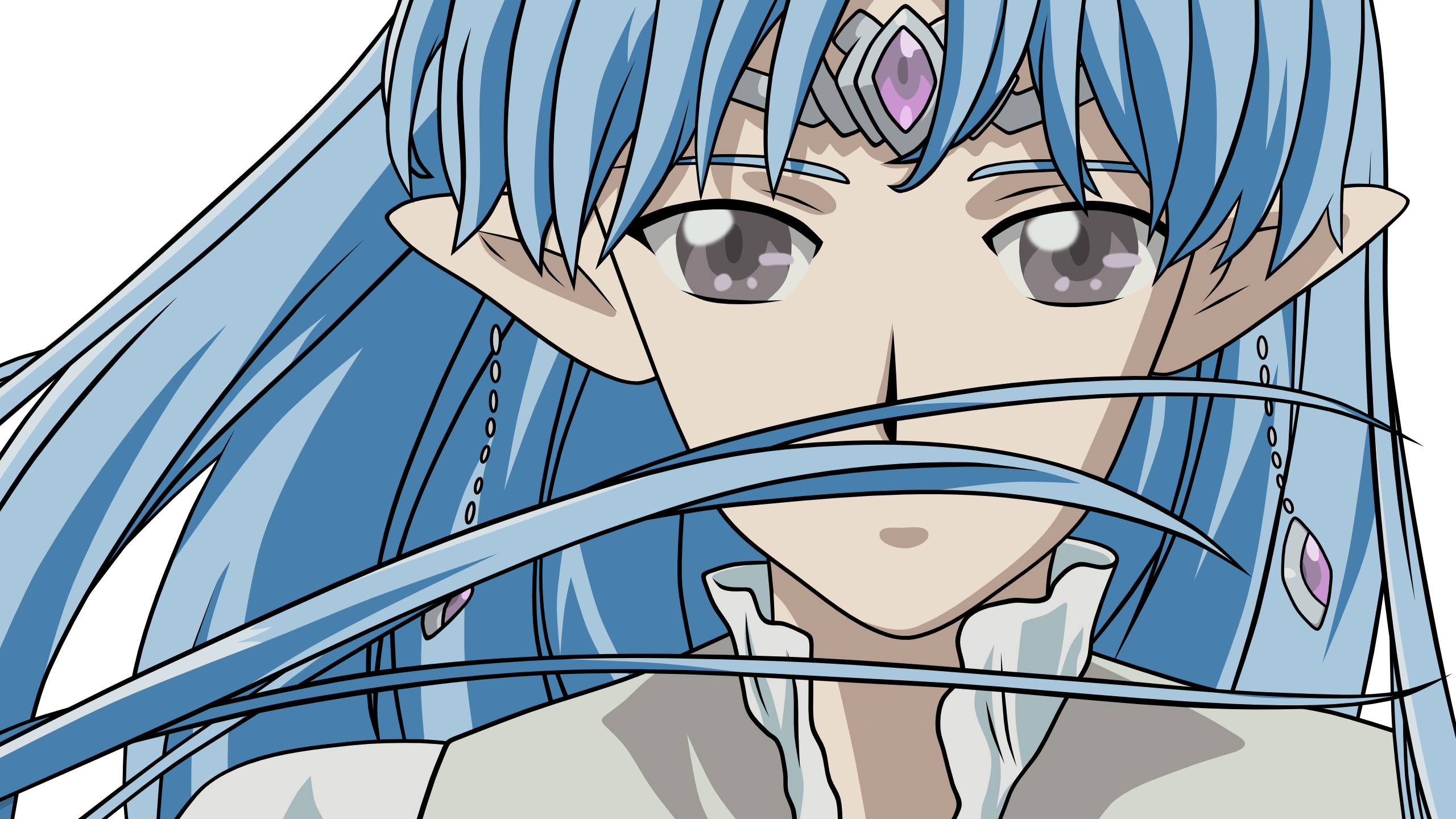 Anime Girls Anime Blue Hair 2560x1440