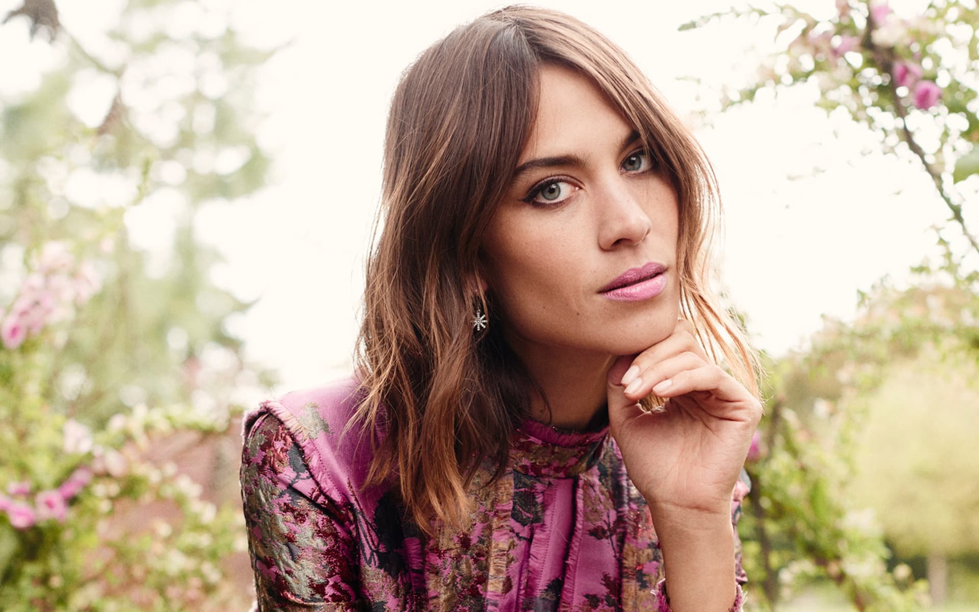 Model Brunette Blue Eyes Alexa Chung 1920x1200