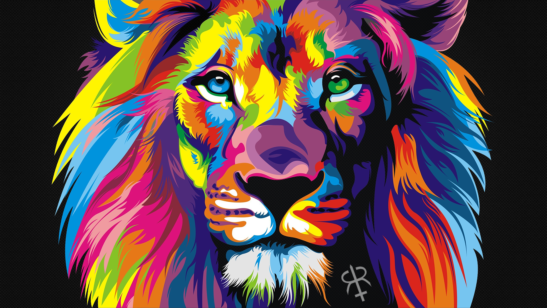 Artistic Lion 1920x1080