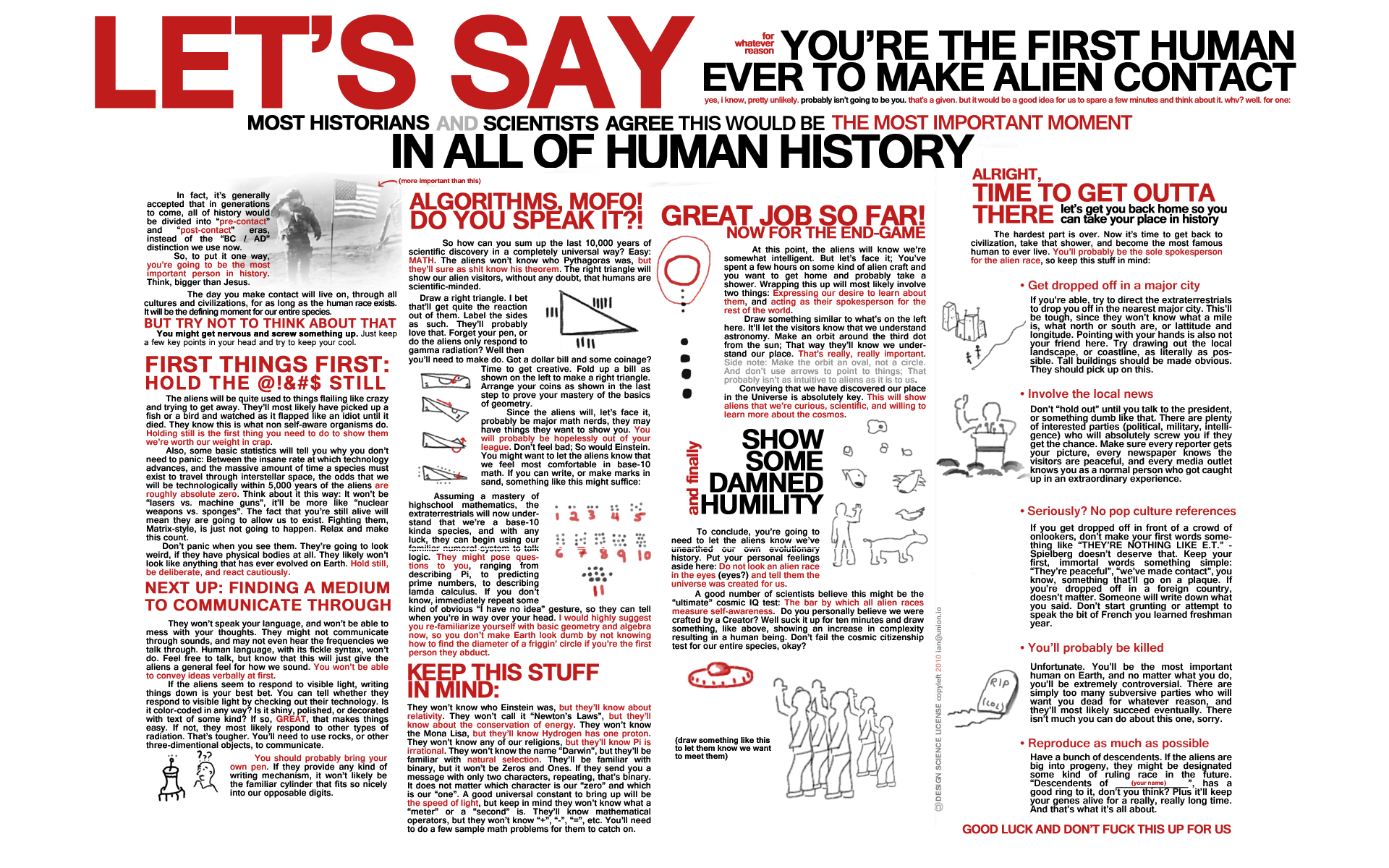 Text Humor Red Infographics Information Typography Aliens Area 51 1920x1200