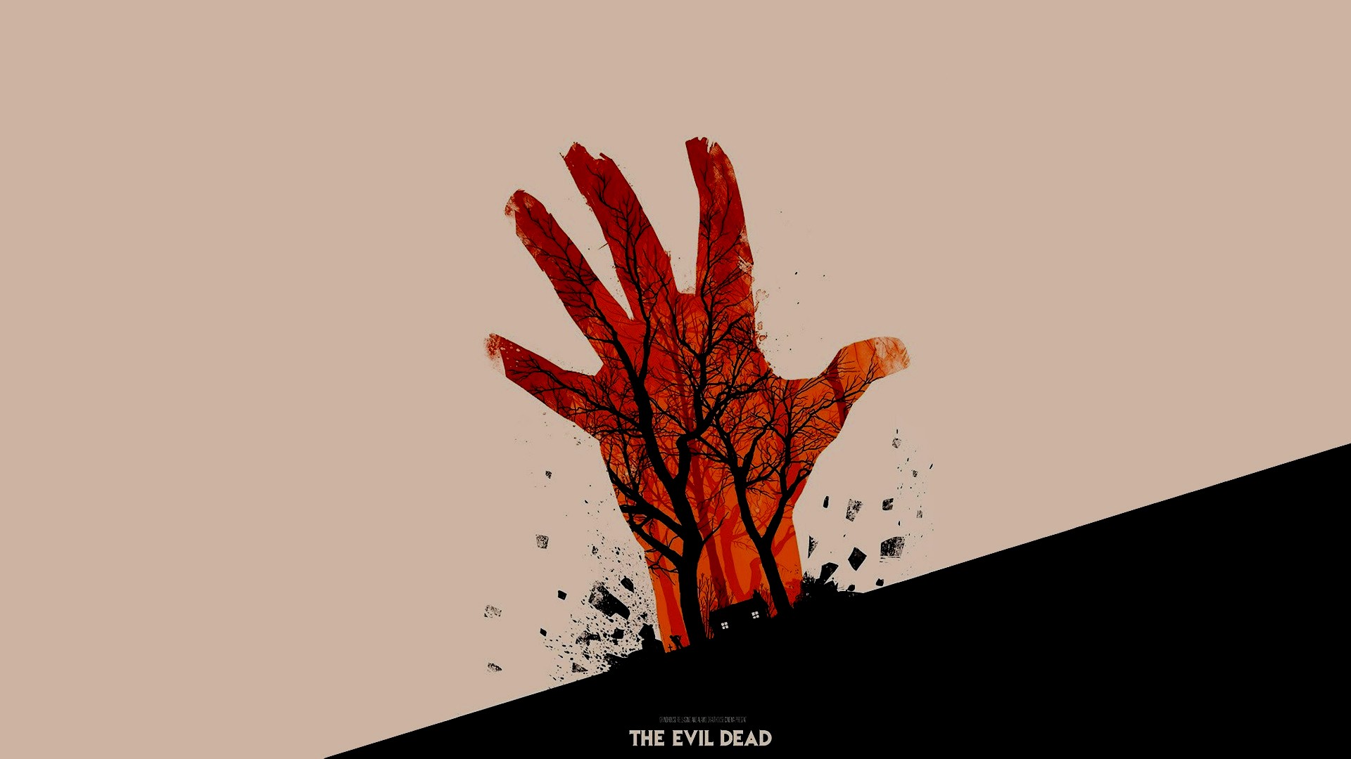 The Evil Dead Movies Minimalism Artwork Olly Moss Horror 1920x1080
