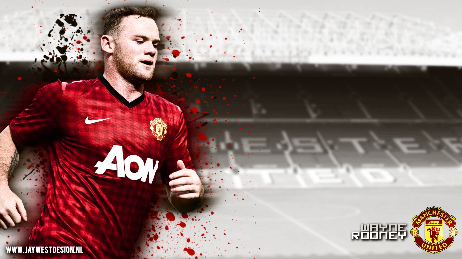 Manchester United Wayne Rooney Men 1920x1080
