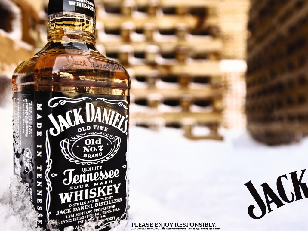 Drink Whiskey Jack Daniels Alcohol Bottles 1024x768