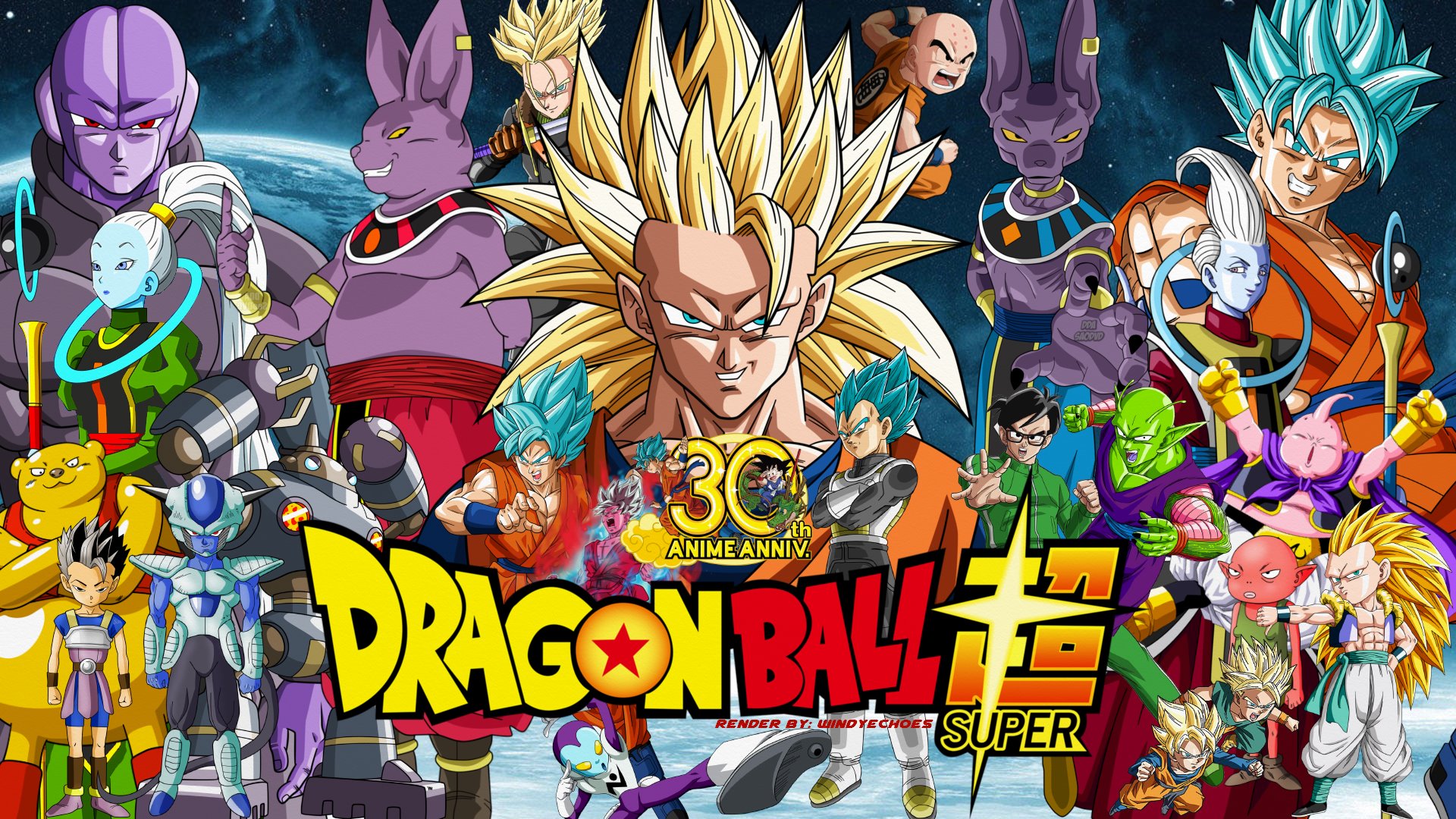 Vados Dragon Ball Hit Dragon Ball Goku Trunks Dragon Ball Beerus Dragon Ball Krillin Dragon Ball SSG 1920x1080