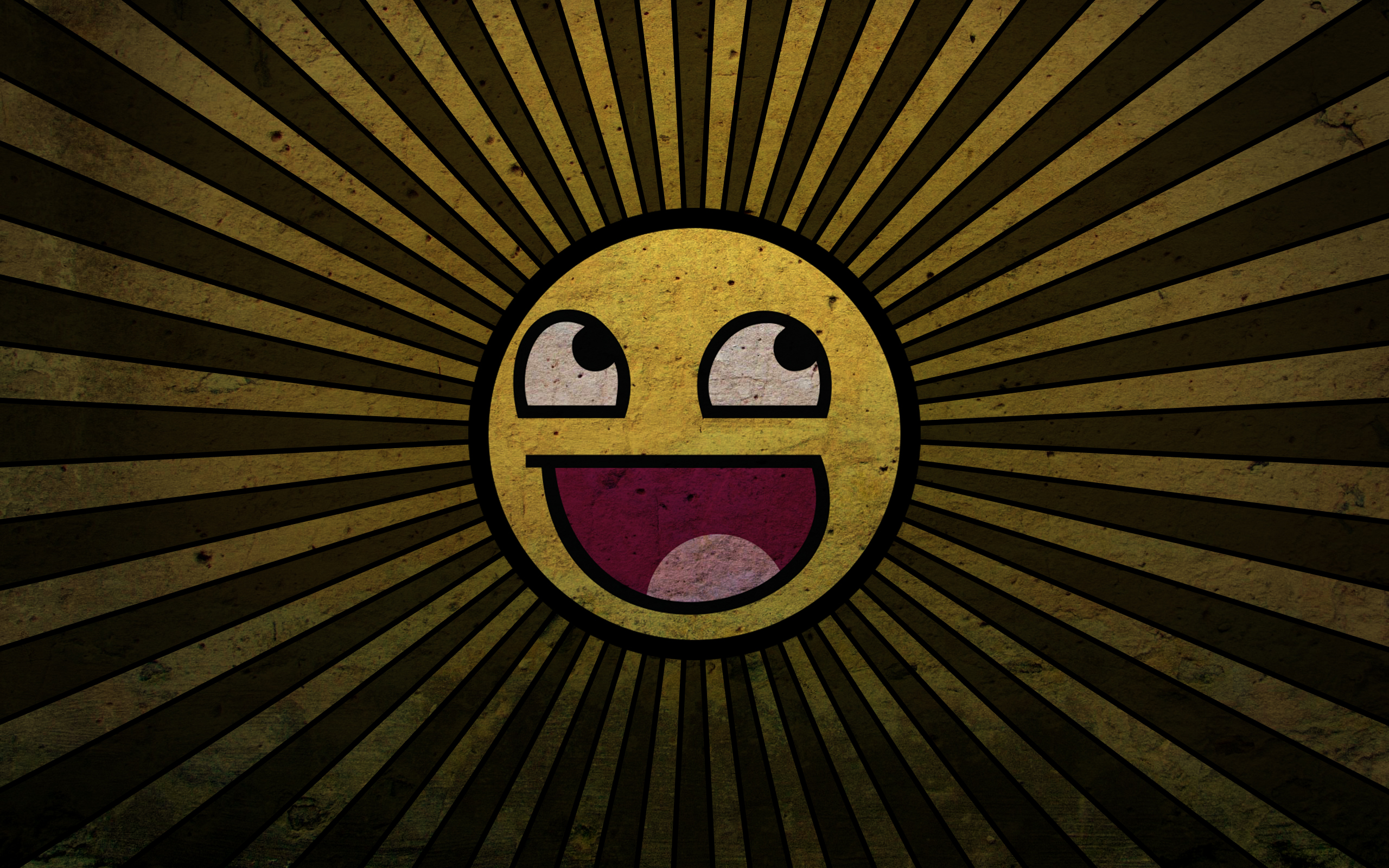 Awesome Face Artwork Smiley Grunge 2560x1600