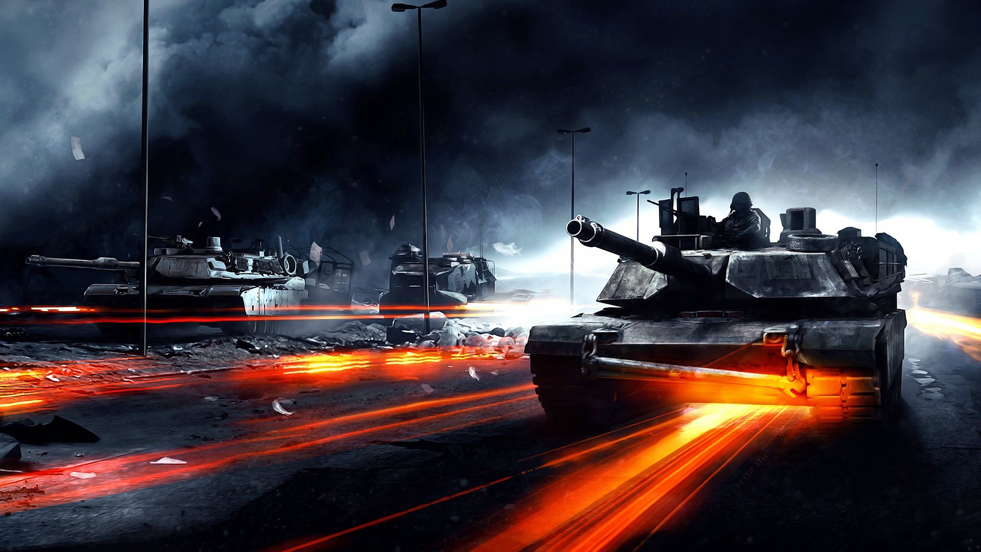 Tank Battlefield 3 M1 ABRAMS Battlefield Video Games Orange 1920x1080