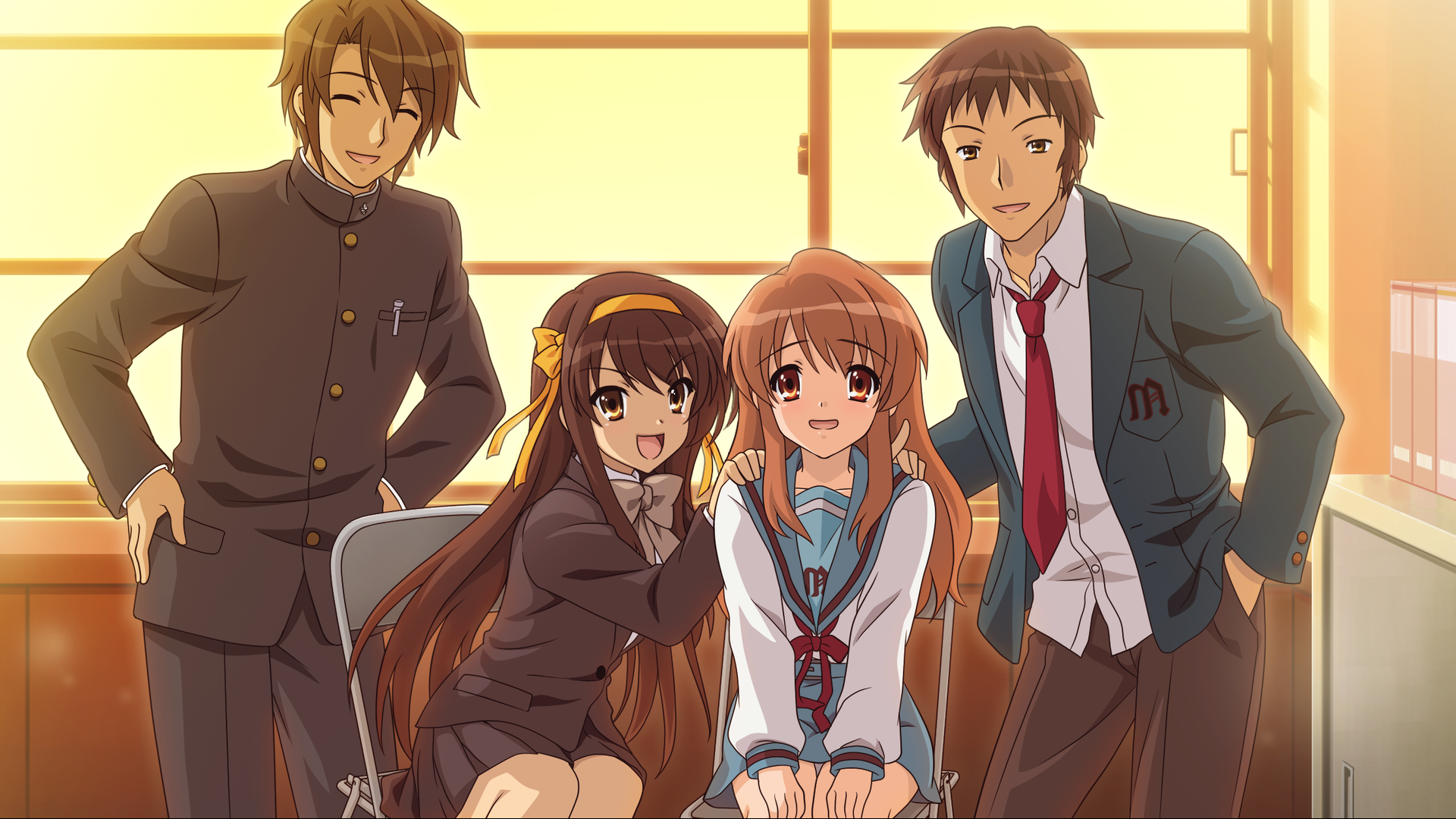 The Melancholy Of Haruhi Suzumiya Suzumiya Haruhi Asahina Mikuru Kyon Koizumi Itsuki Anime 1920x1080