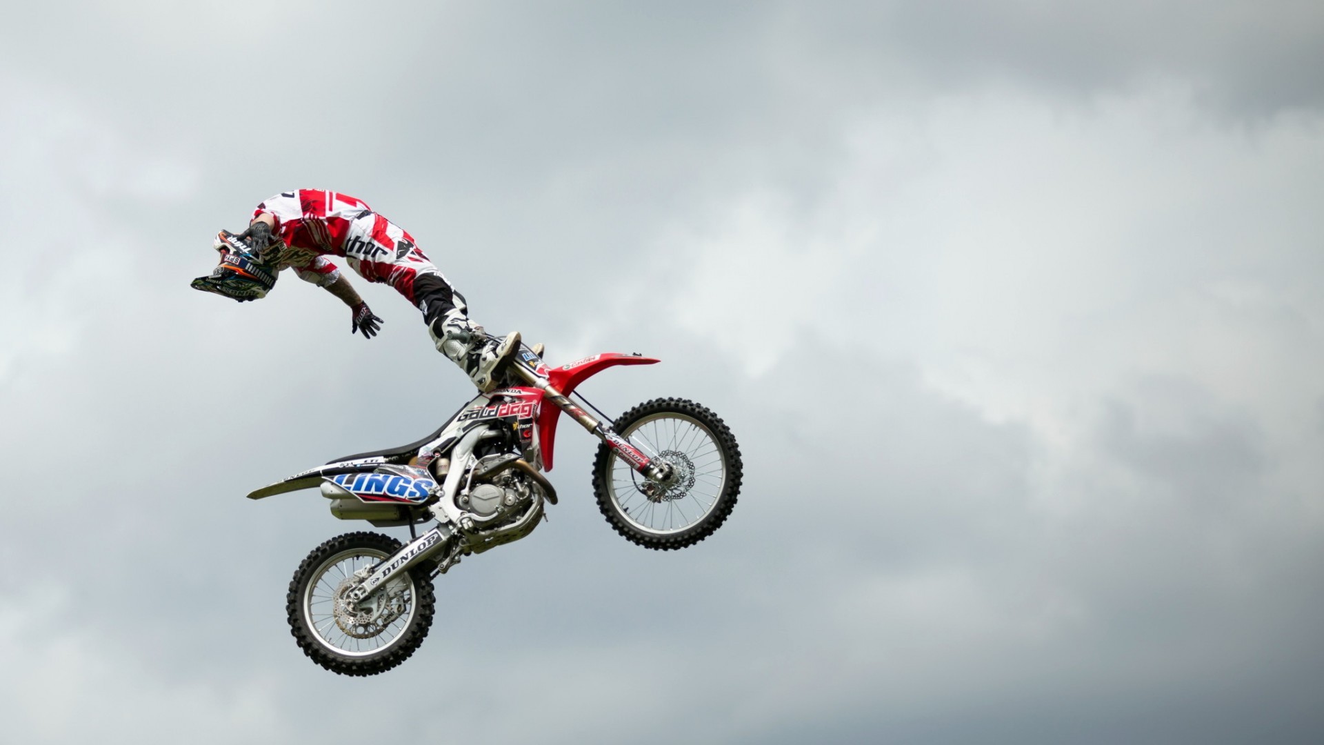 Motocross Stunts Motorcycle Motorcyclist Men 1920x1080