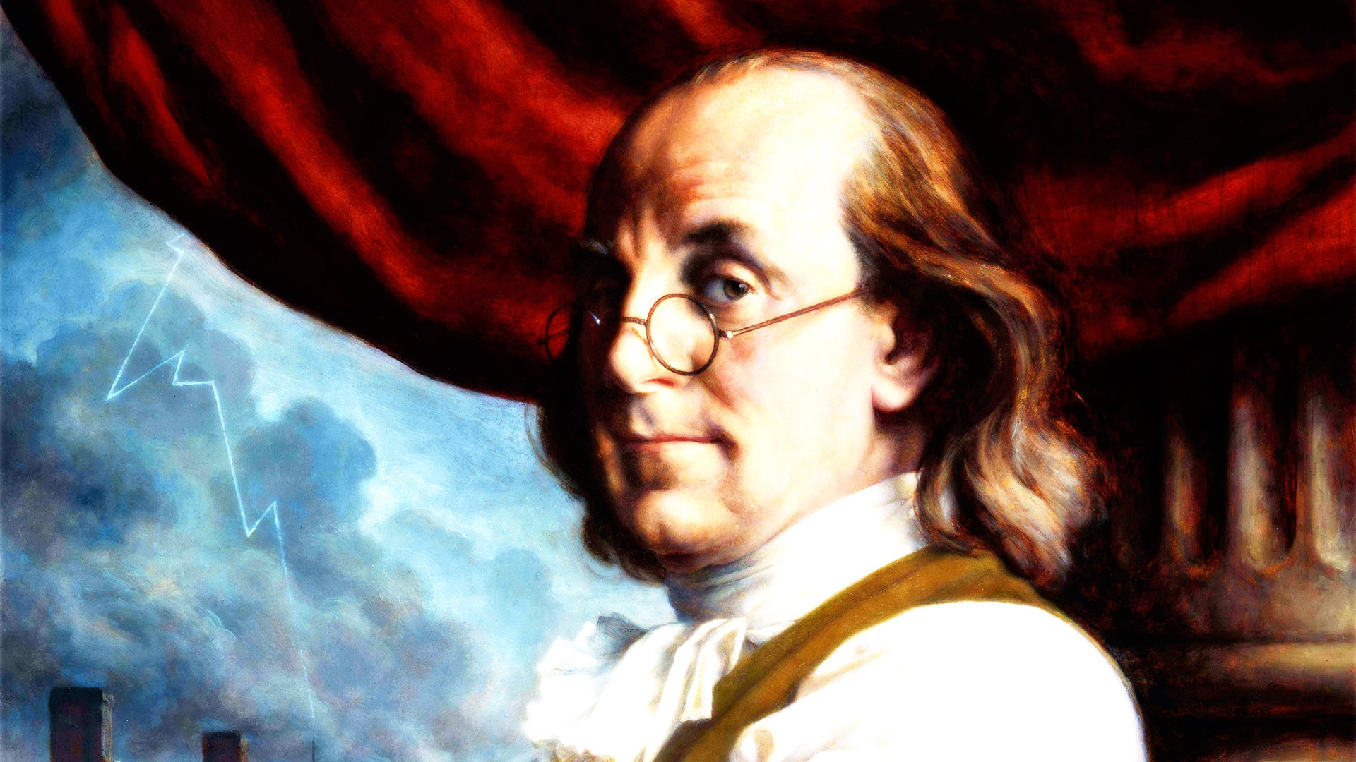 Benjamin Franklin Political Figure Presidents Painting 1920x1080