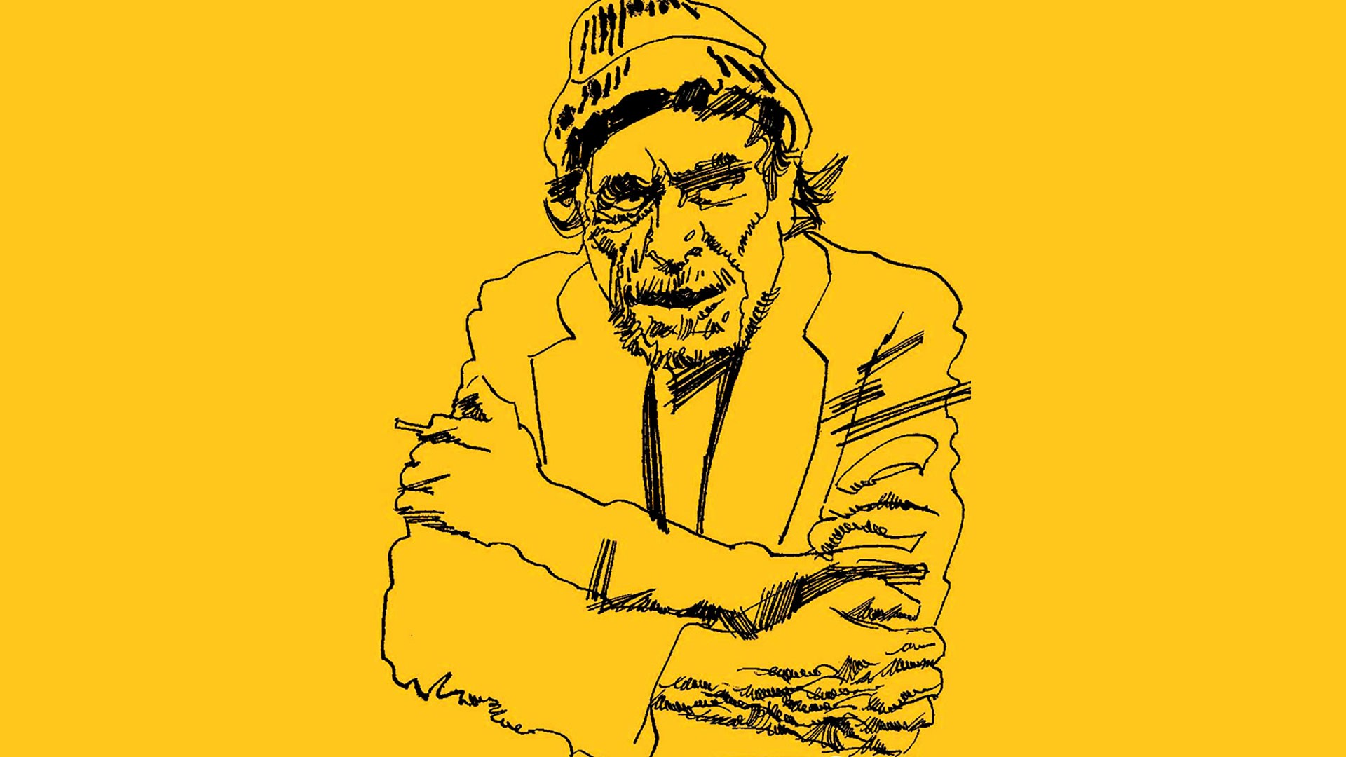 Charles Bukowski Writers Artwork 1920x1080