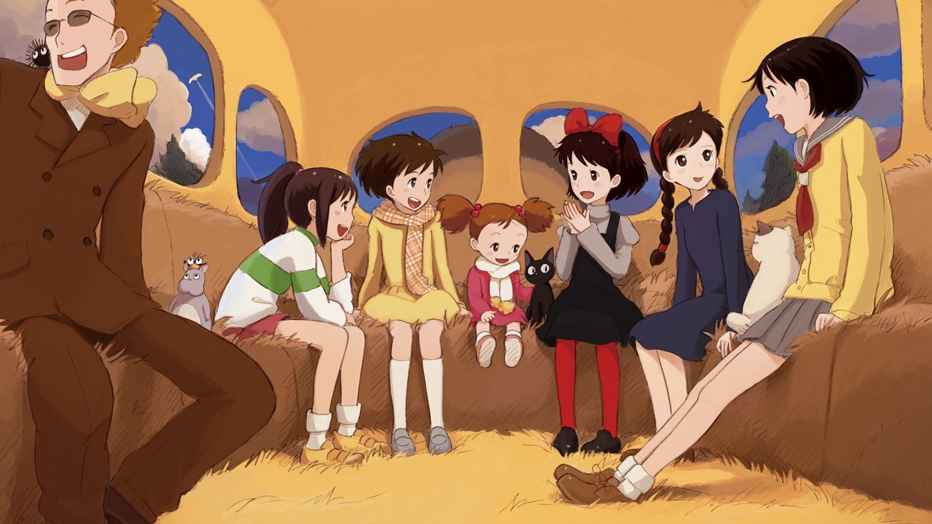 Studio Ghibli My Neighbor Totoro Castle In The Sky Kikis Delivery Service Spirited Away 1920x1080