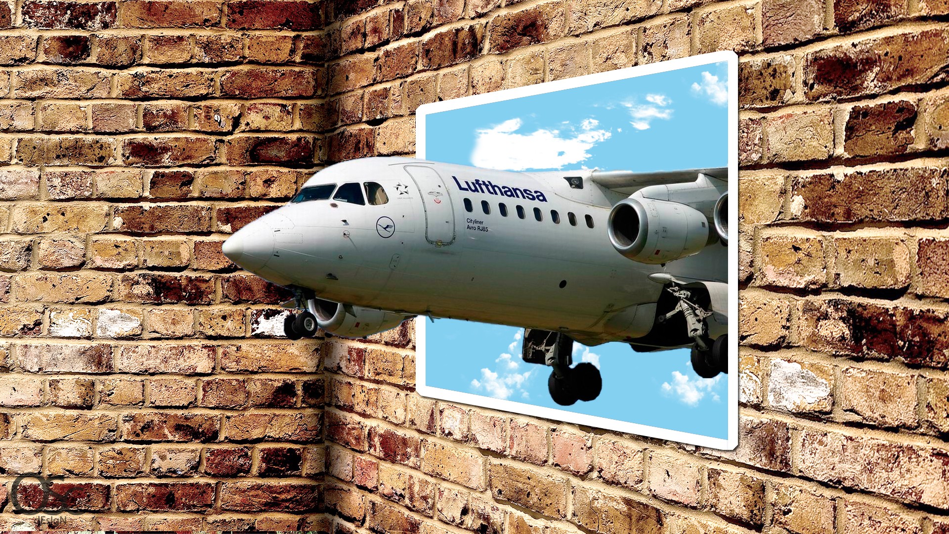 Digital Art Aircraft Lufthansa Wall 1920x1080