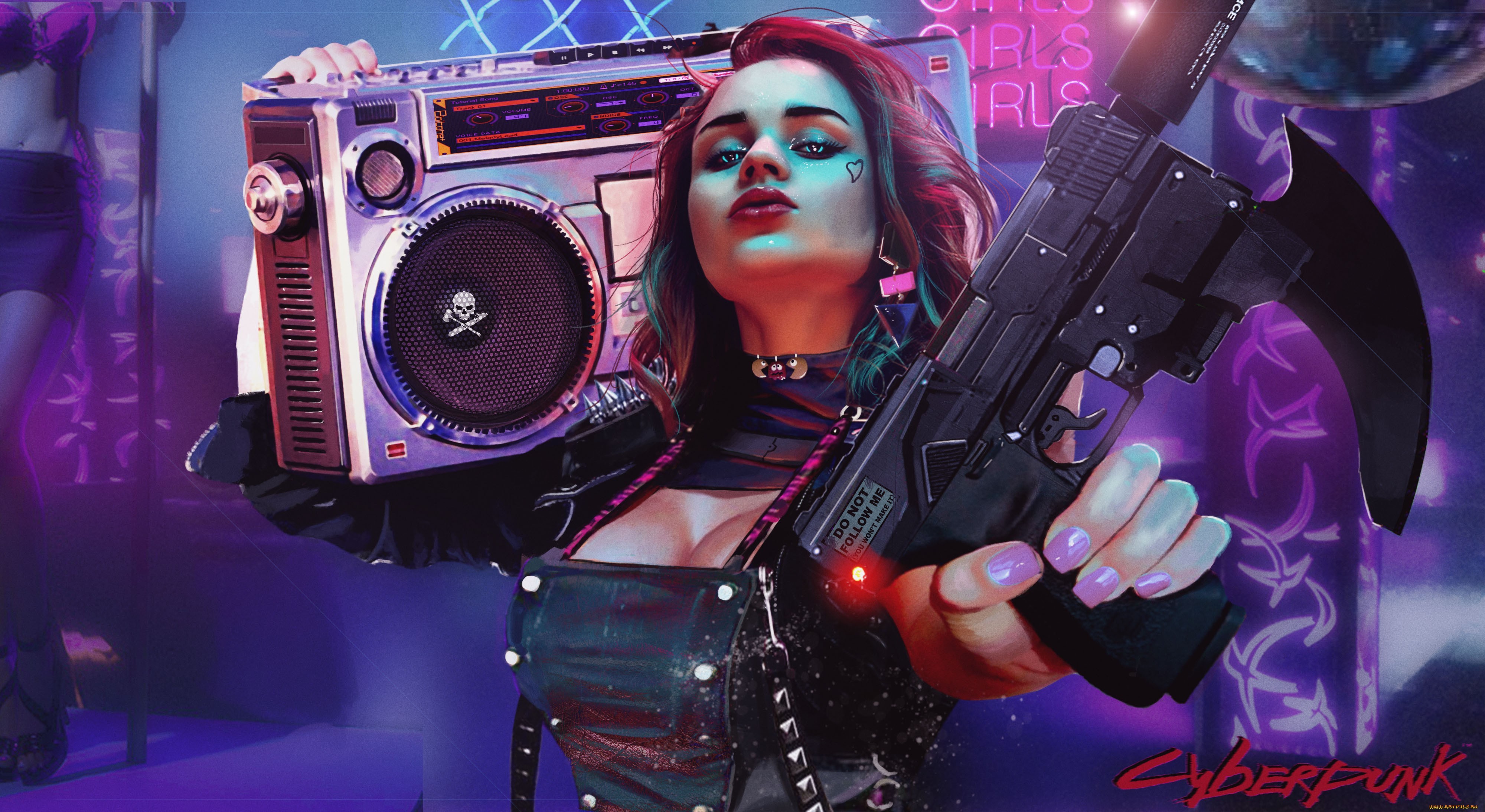 Artwork Cyberpunk Boom Box 4000x2188