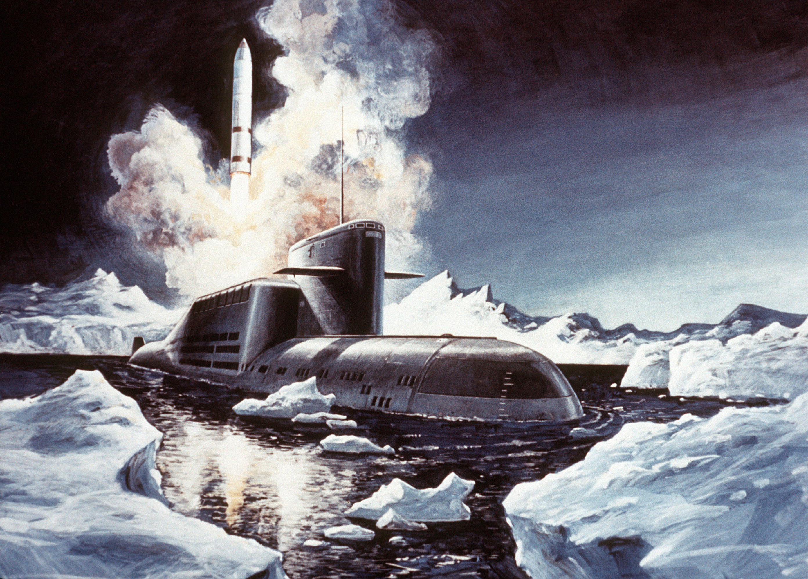 Russian Navy Soviet Union USSR Missiles Submarine Military Artwork Vehicle 2784x1995