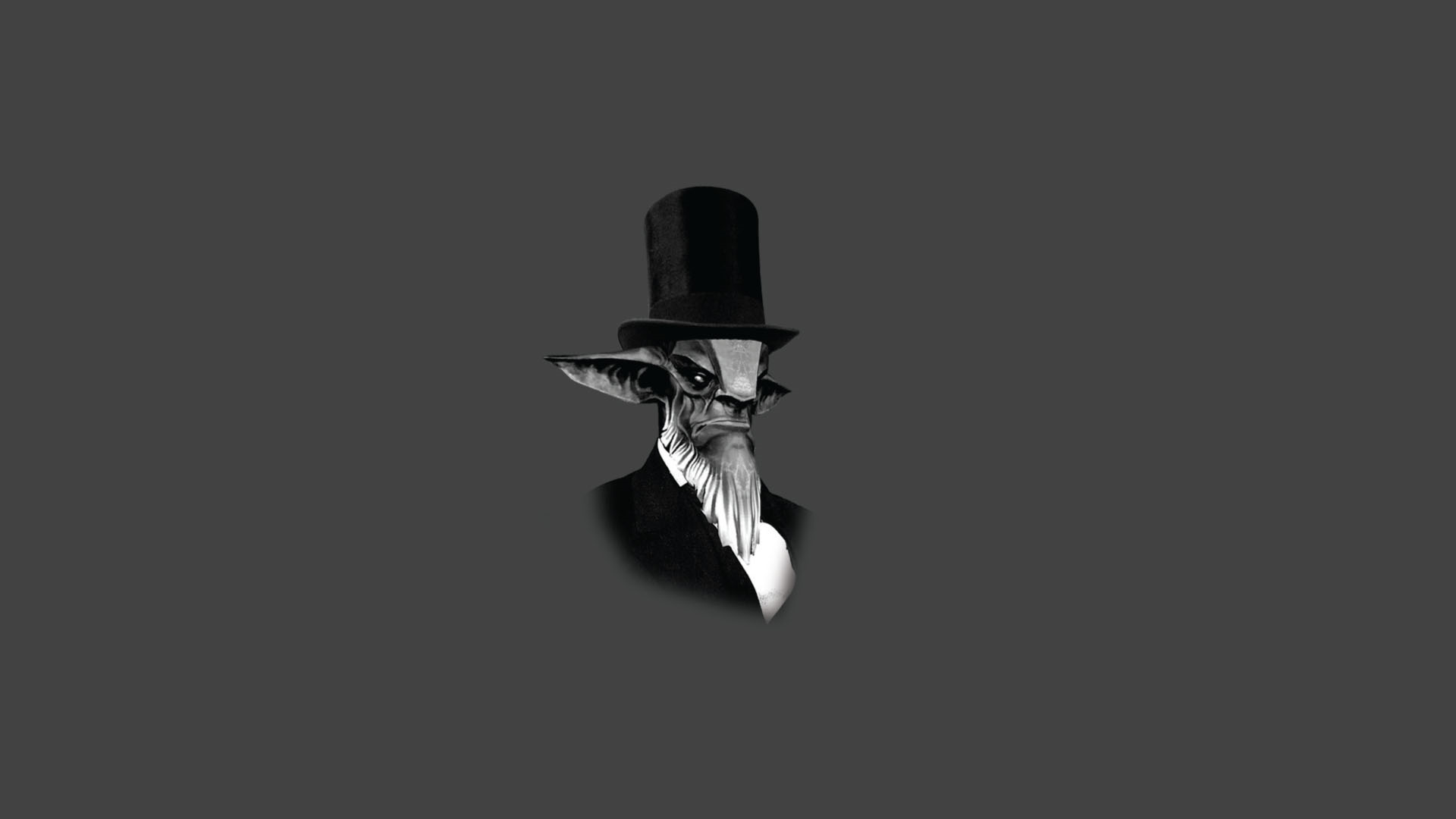 Abraham Lincoln Simple Background Hat Monochrome 1920x1080