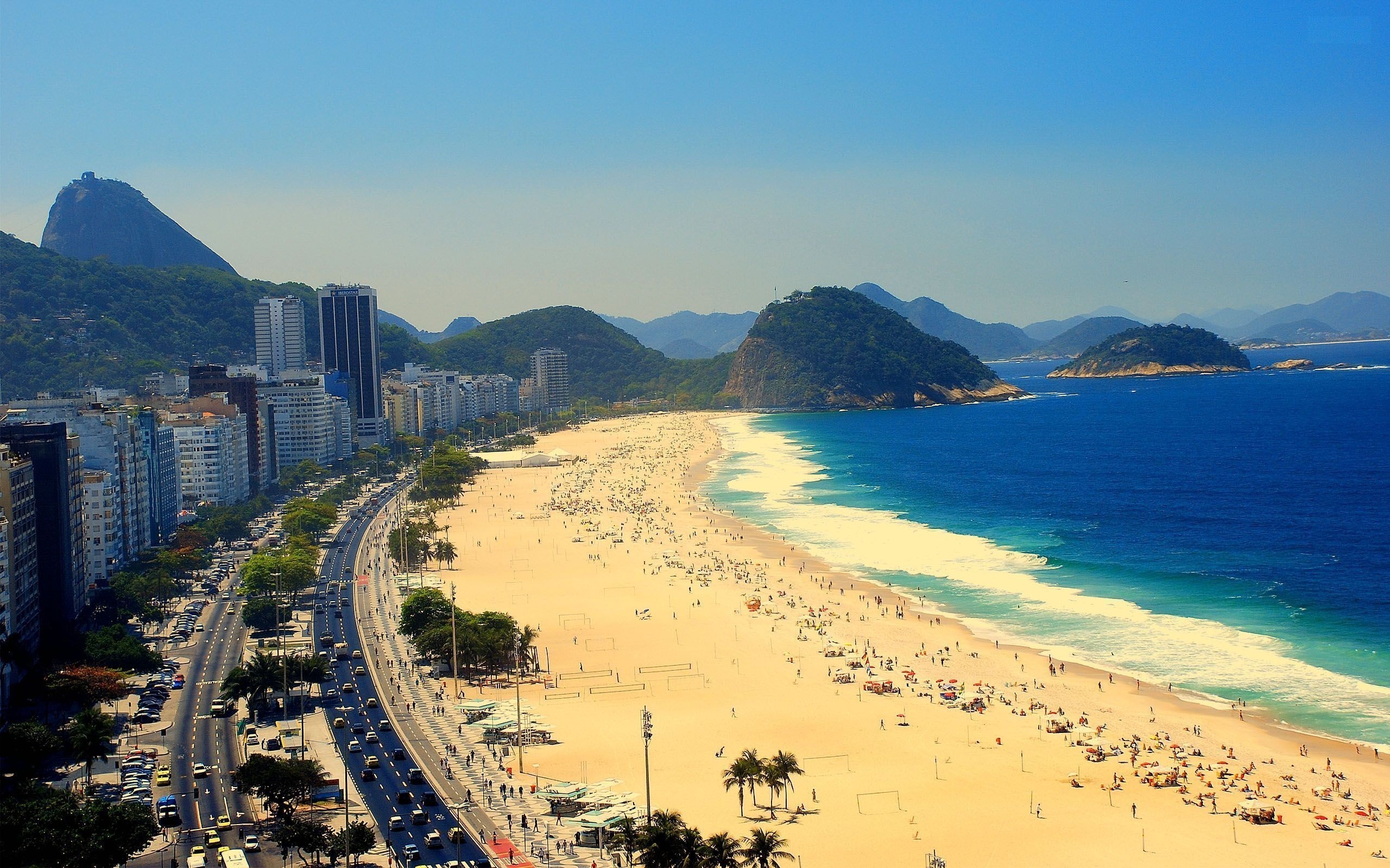 Beach City Cityscape Building Brazil Rio De Janeiro Copacabana 2560x1600