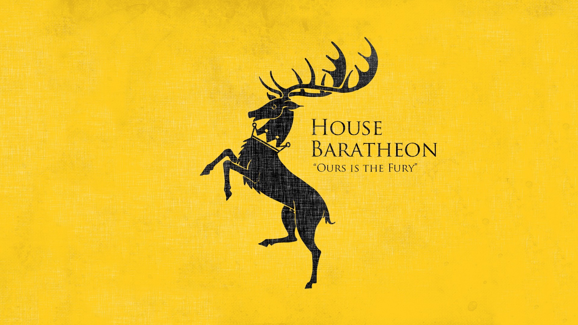 Game Of Thrones House Baratheon Sigils Yellow Background 1920x1080