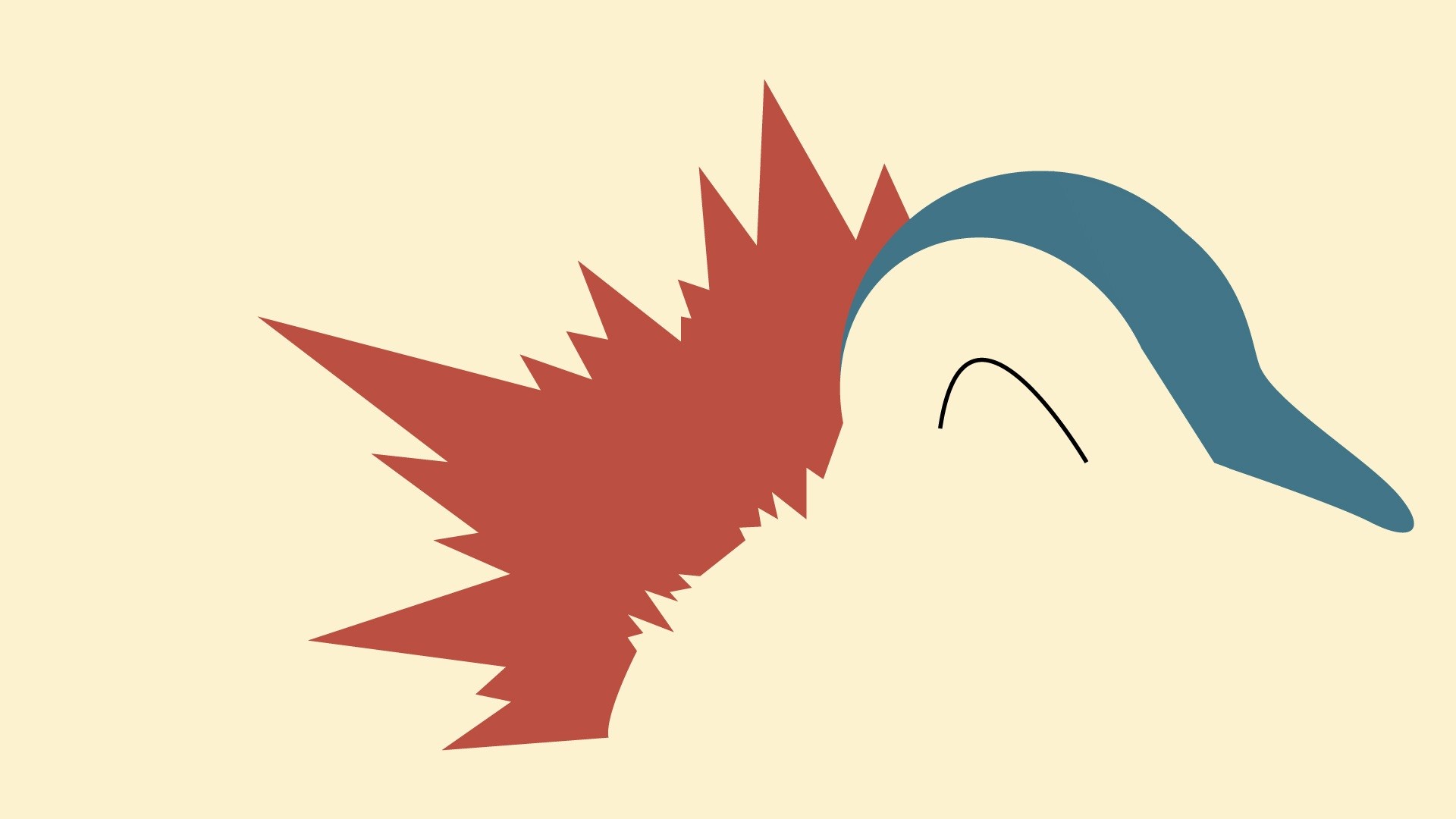 Pokemon Cyndaquil Simple Background Simple 1920x1080