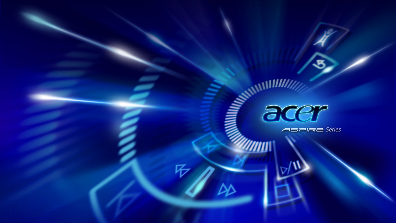 Acer Blue Background Logo 1366x768