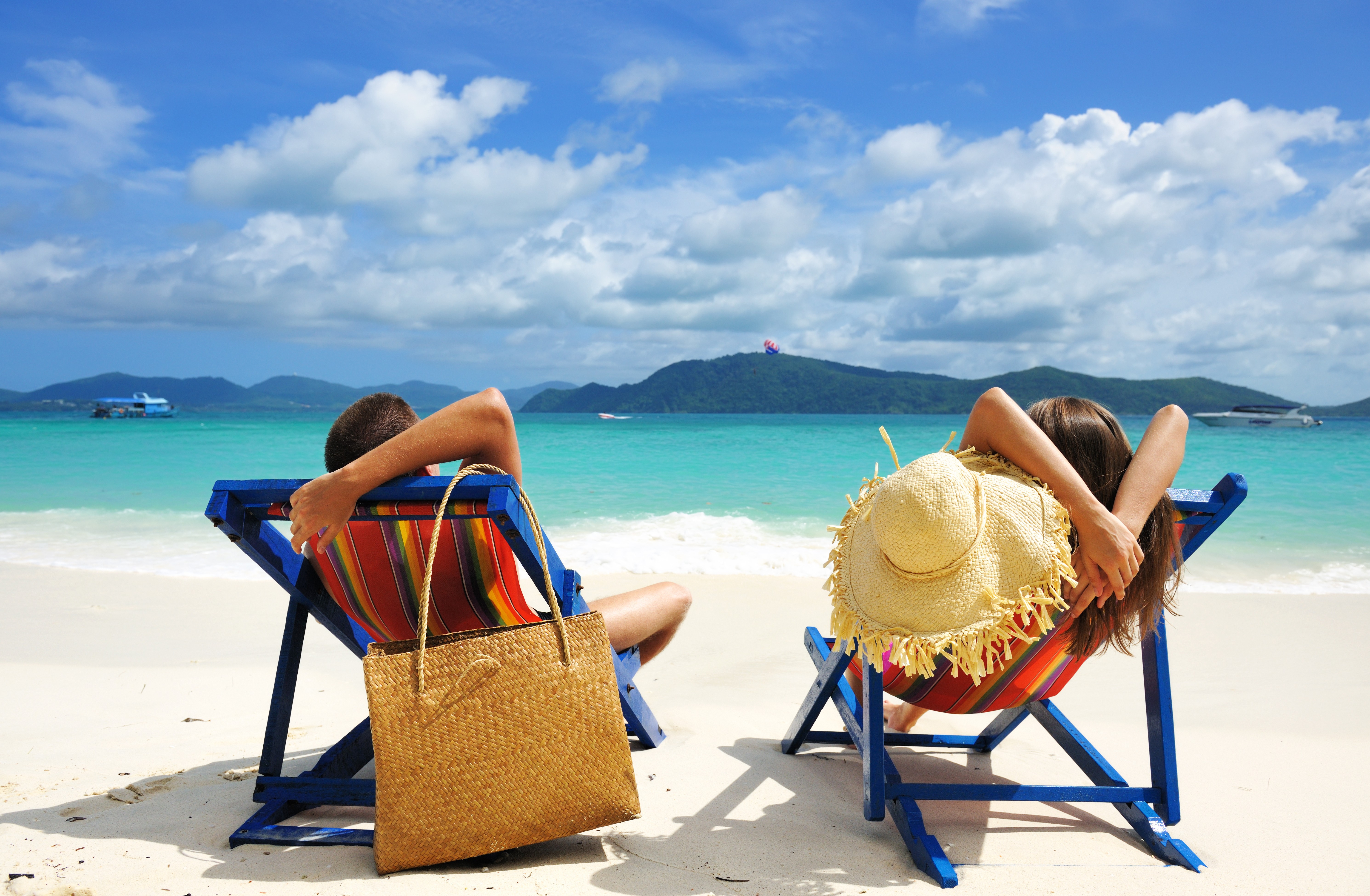 Landscape Nature Beach Sea Relaxation Relaxing Couple Men Women Tropical Vacation 5961x3898