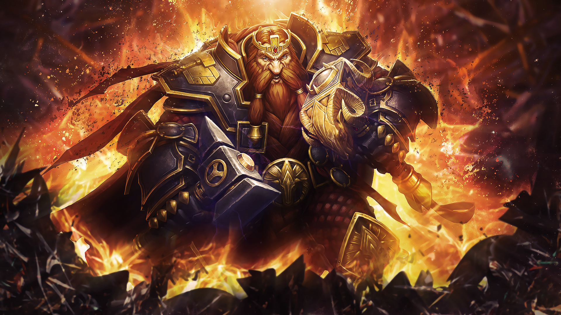 Hearthstone Heroes Of Warcraft Video Game Magni Bronzebeard 1920x1080