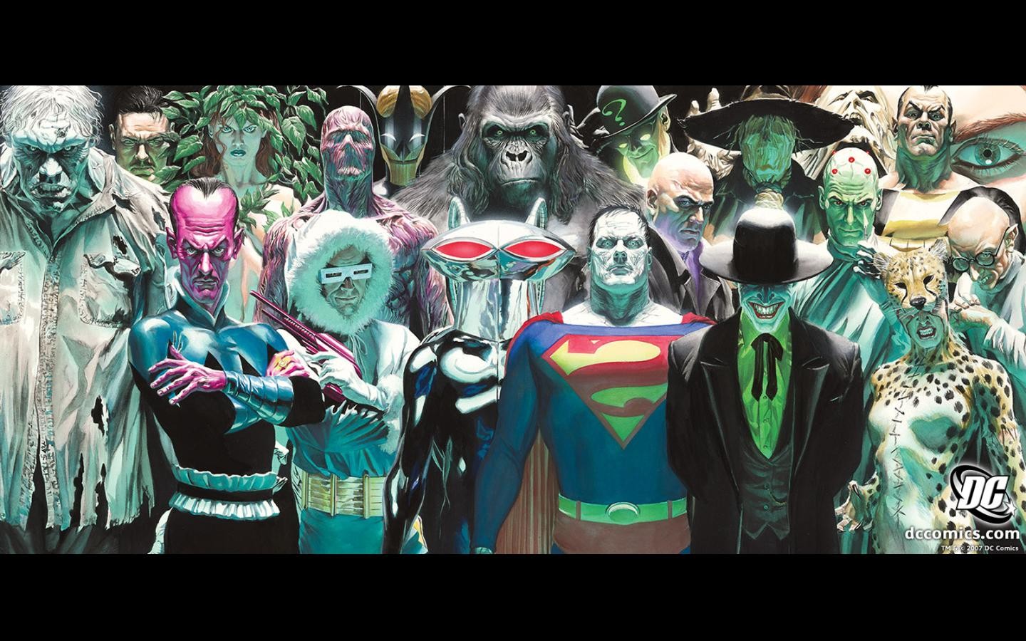 DC Comics Villains Bizarro Joker Brainiac Mr Freeze Poison Ivy The Riddler Scarecrow Character Hugo  1440x900