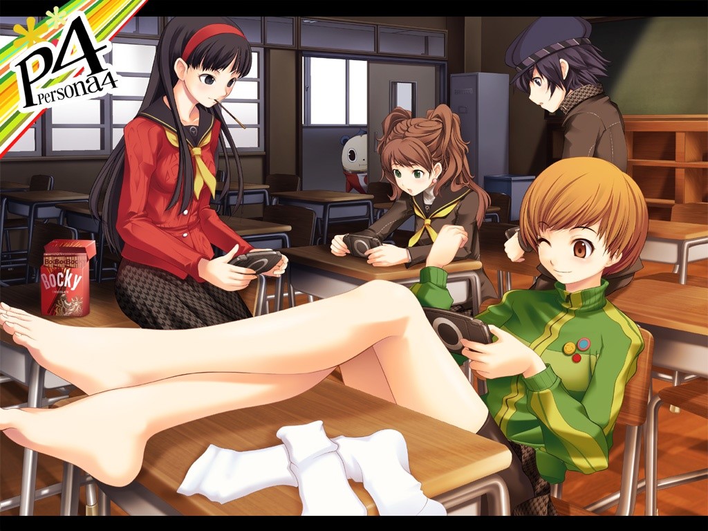 Persona 4 Persona Series Video Games Satonaka Chie Amagi Yukiko Shirogane Naoto Kujikawa Rise 1024x768