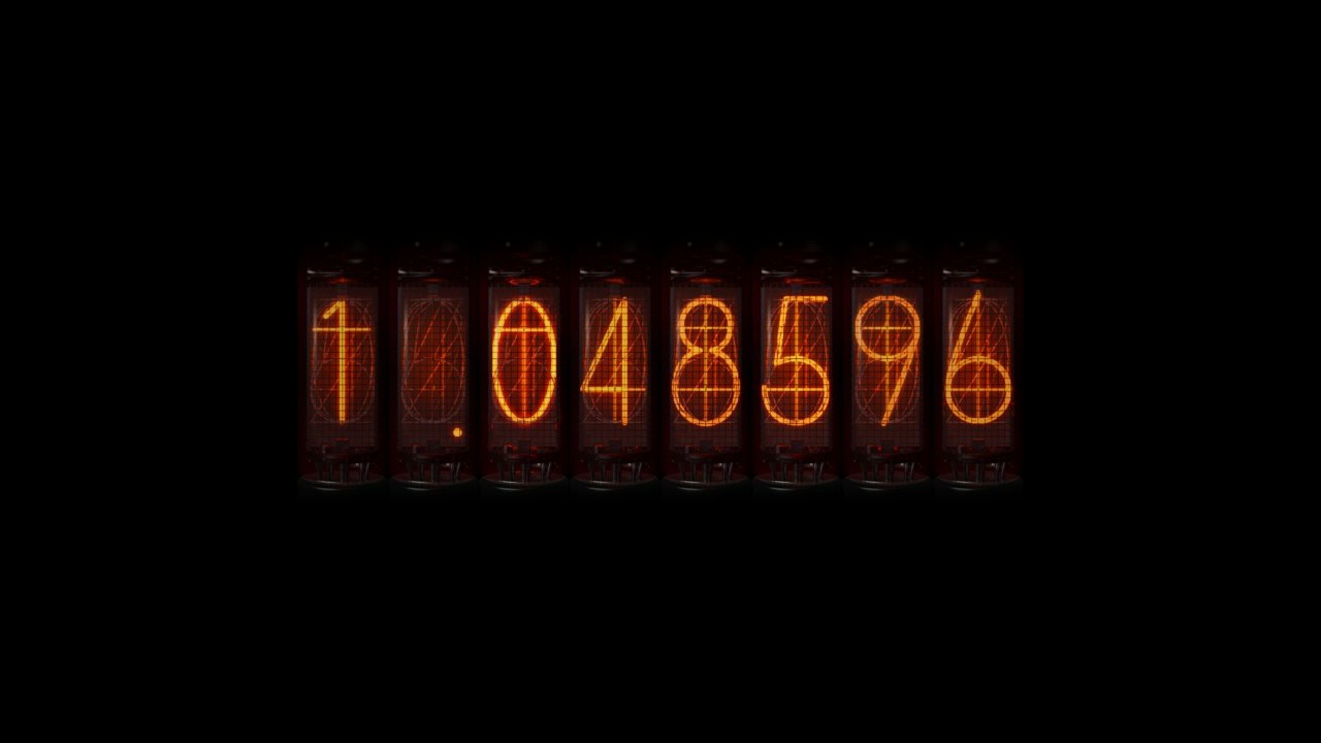 Steins Gate Anime Time Travel Divergence Meter Nixie Tubes Numbers 1920x1080