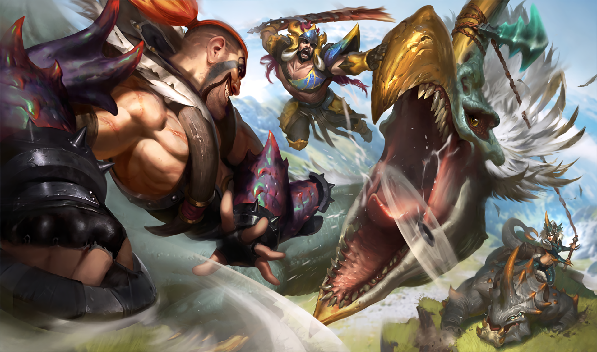 Draven League Of Legends Tryndamere League Of Legends Sejuani League Of Legends 1920x1133