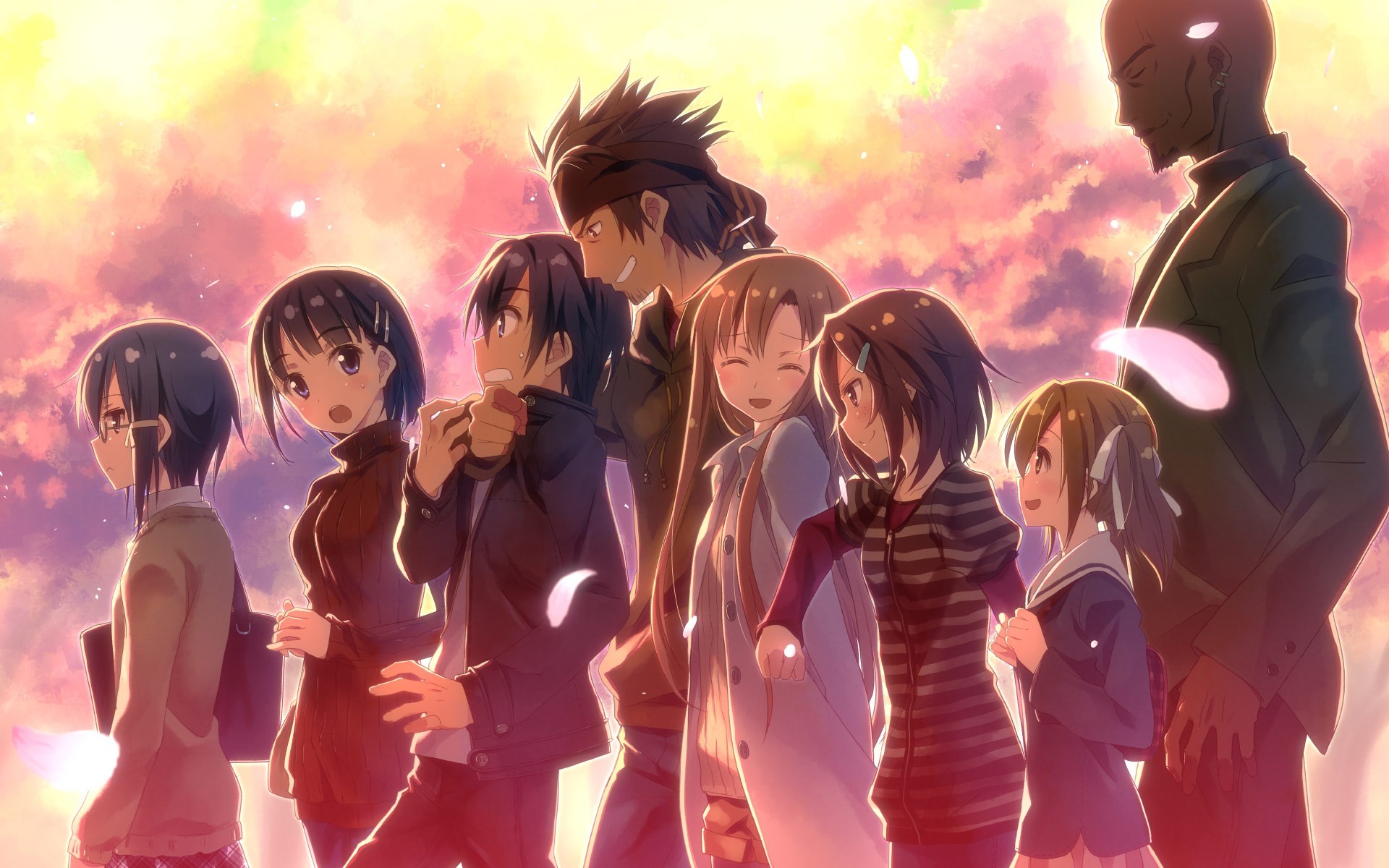 Sword Art Online Anime Yuuki Asuna Kirigaya Kazuto Kirigaya Suguha Asada Shino Shinozaki Rika Alicia 1920x1200