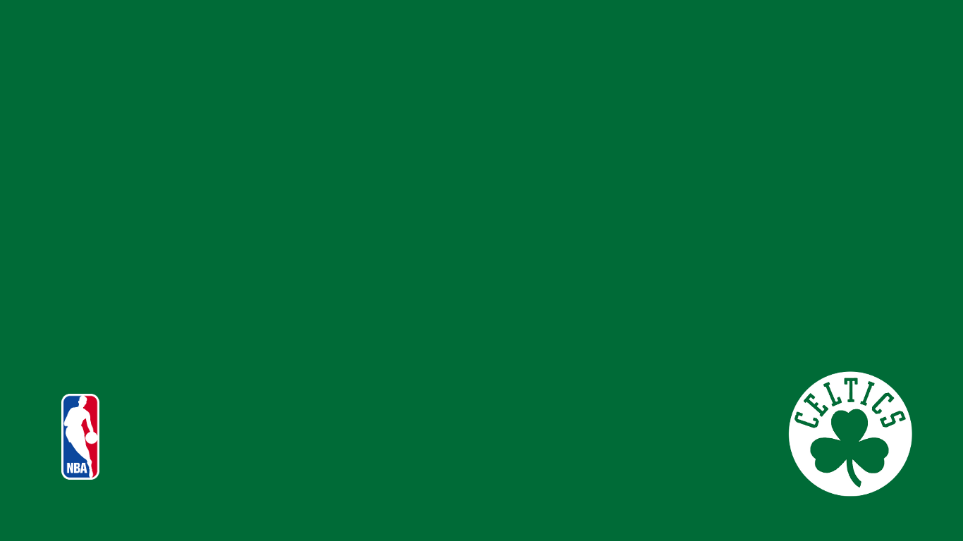Boston Celtics Green Background Sport Simple Background 1366x768