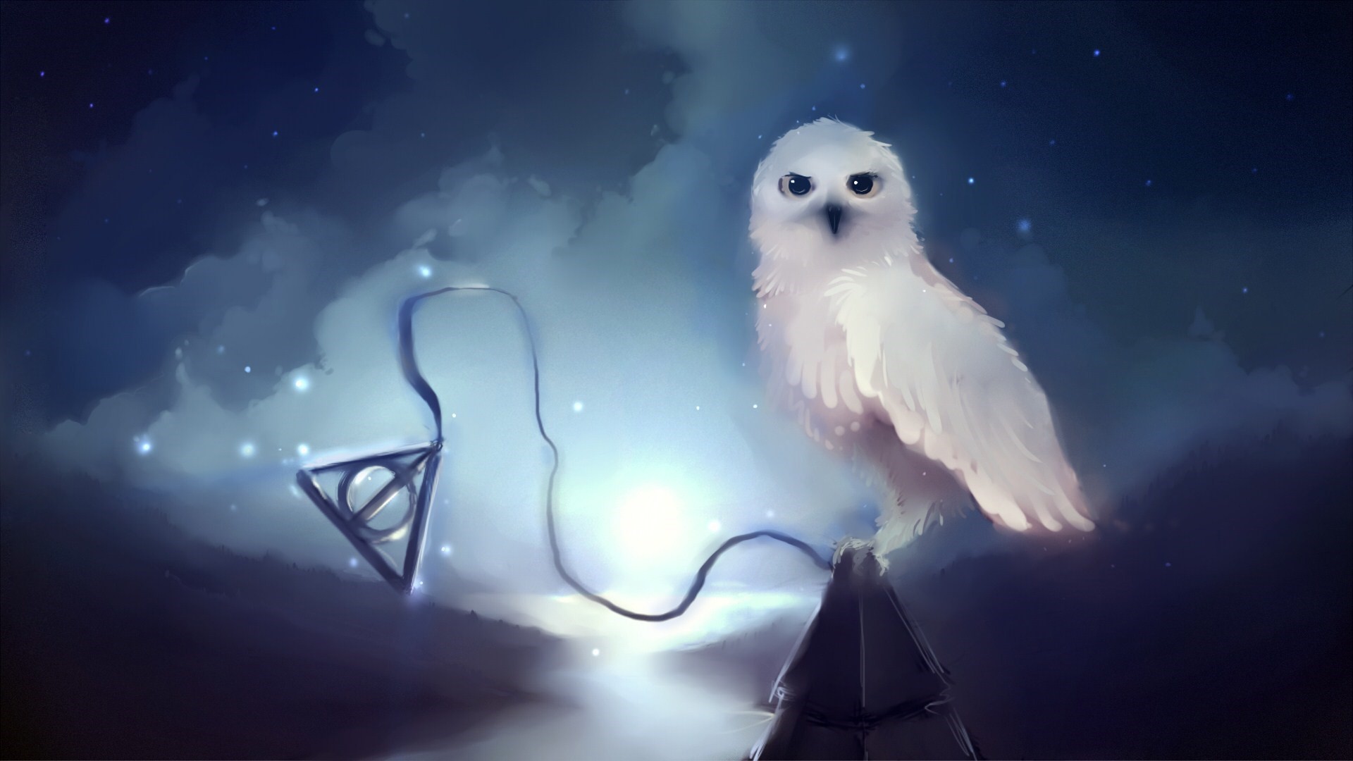 Harry Potter Owl Apofiss Harry Potter And The Deathly Hallows Animals Fantasy Art 1920x1080