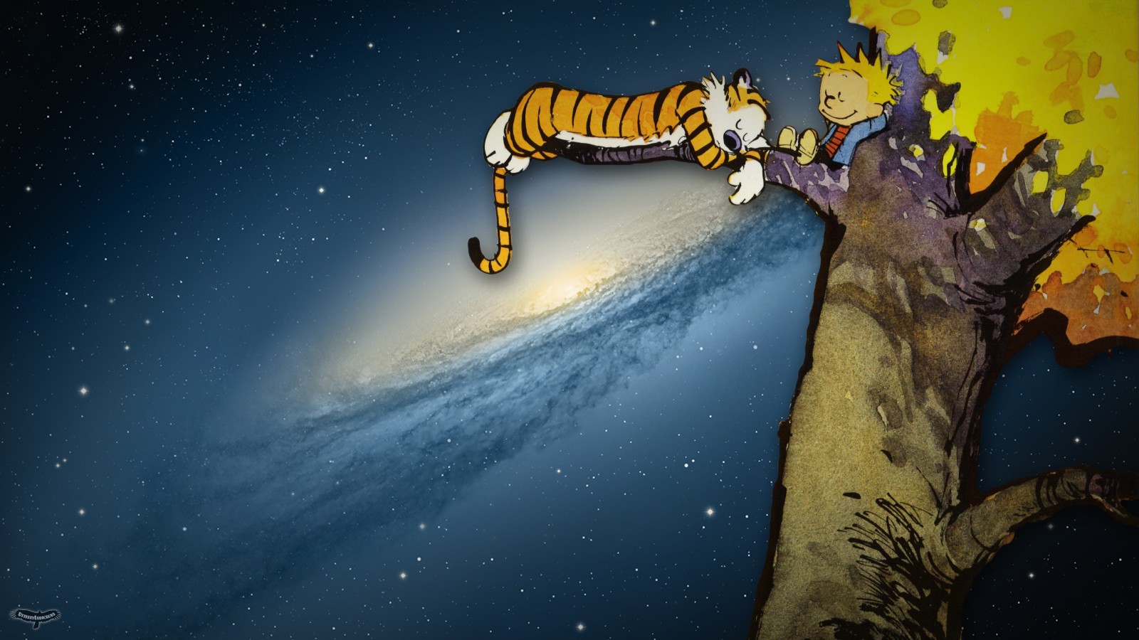 Calvin And Hobbes Galaxy Drawing NGC 3190 1600x900