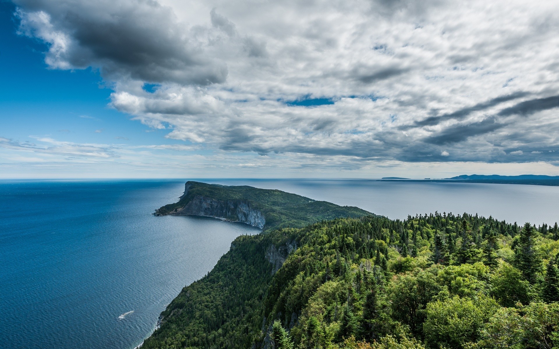 Nature Landscape Peninsula Cliff Sea Coast National Park Quebec 1920x1200