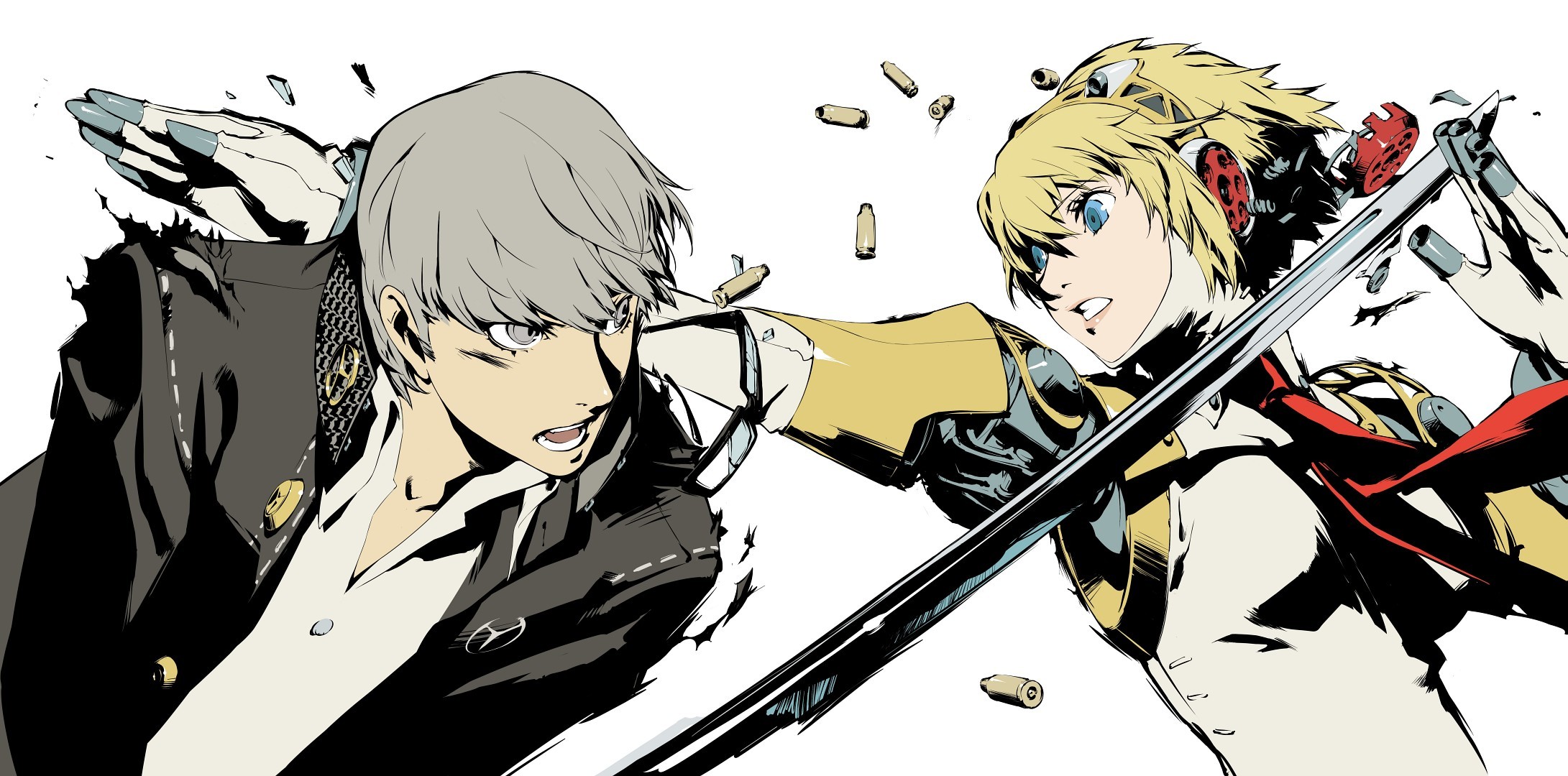 Persona 4 Anime Boys Anime Girls Video Games Persona 4 Arena Narukami Yu Aigis 2181x1080