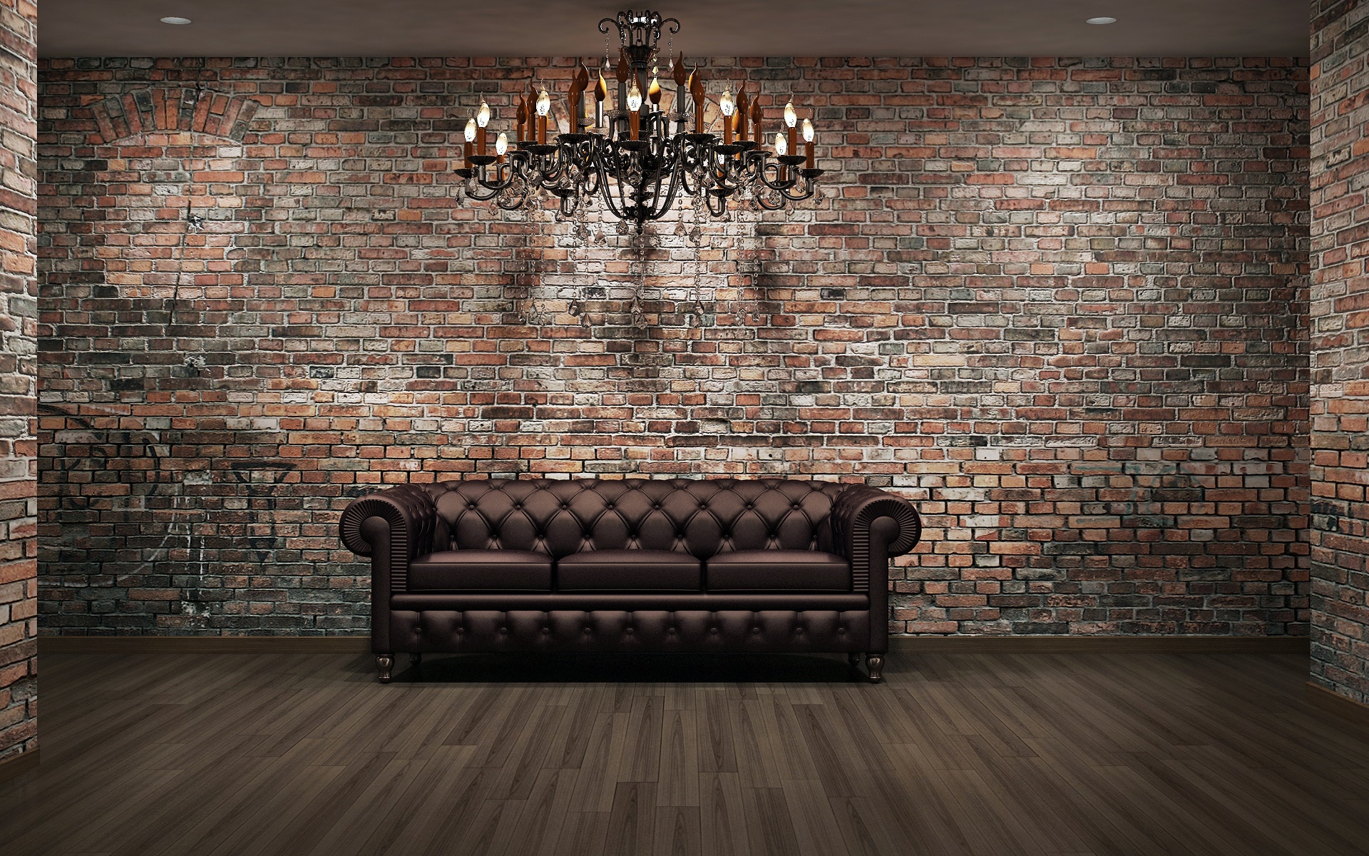 Chandelier Lounge Couch Wall 1920x1200