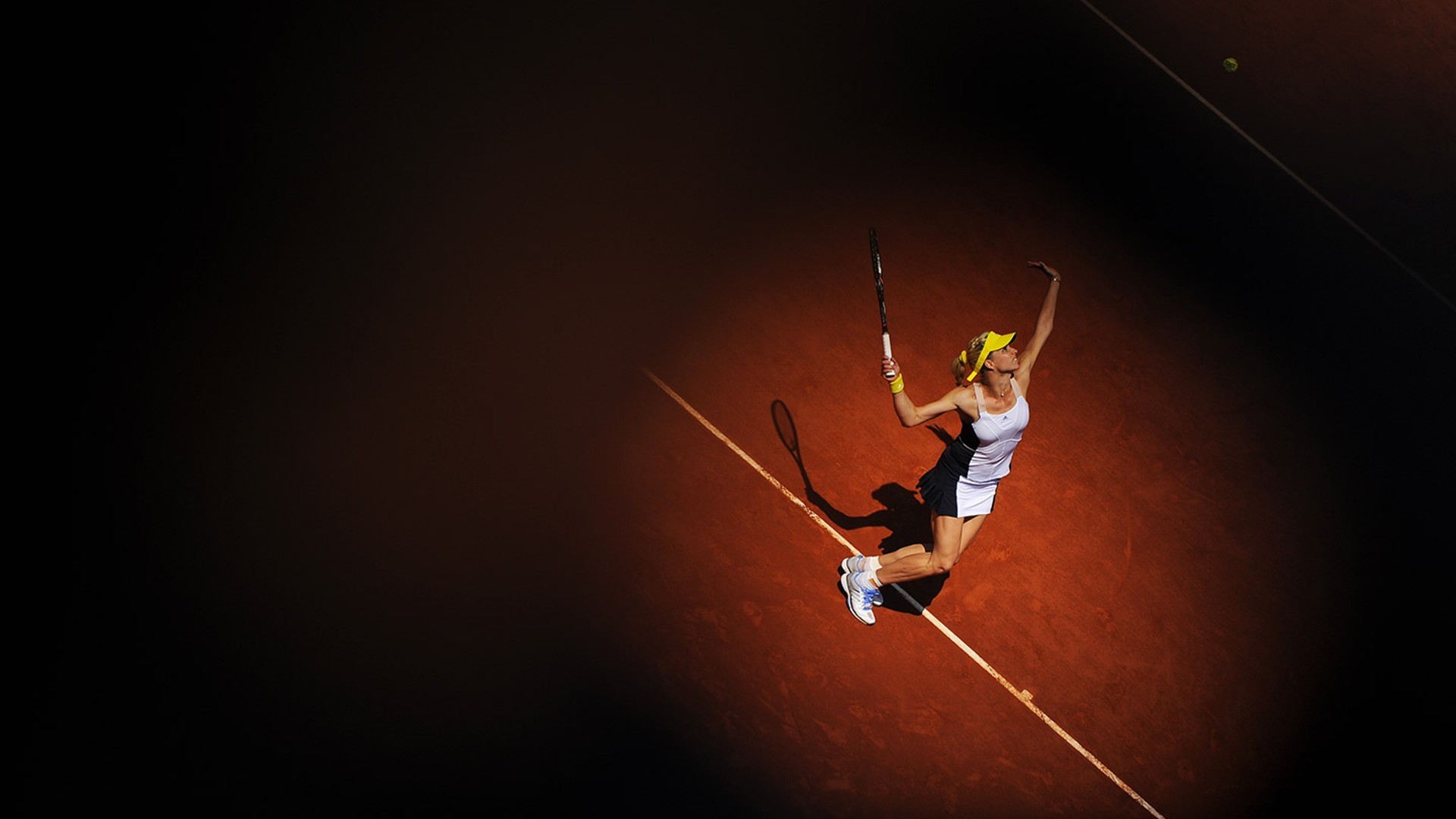 Maria Kirilenko Tennis Tennis Player Blonde Muscular Birds Eye View 1920x1080