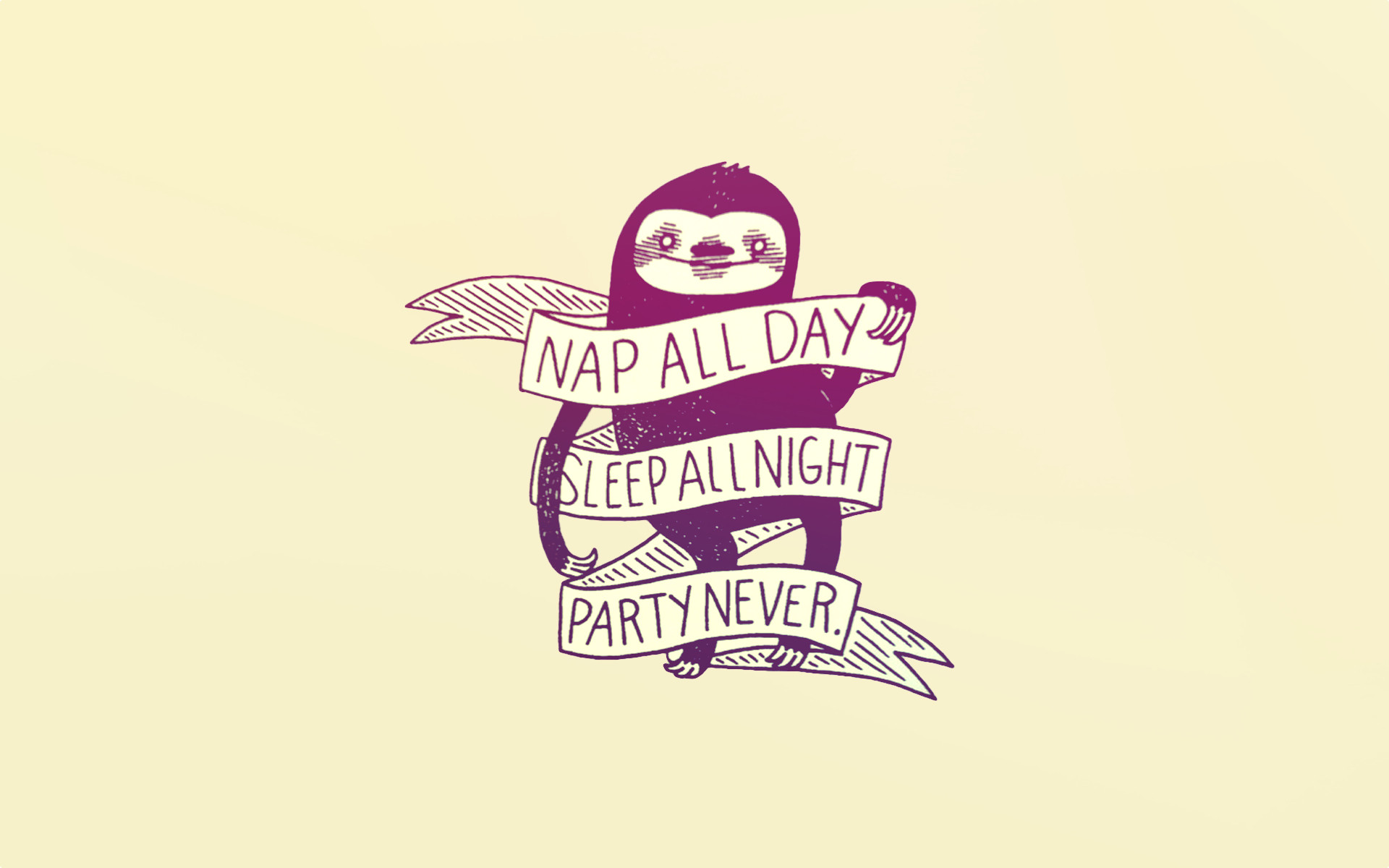 Sloths Artwork Simple Background Text Typography Motivational Humor 1920x1200